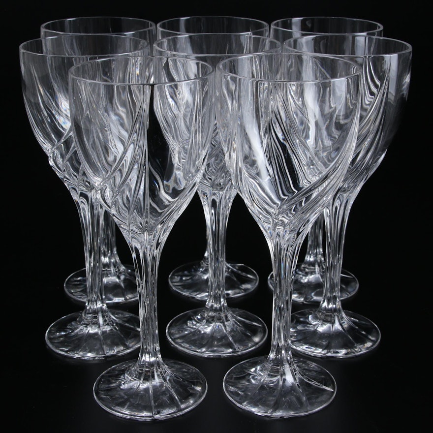 Glass Spiral Wine Glasses Collection for Eight w