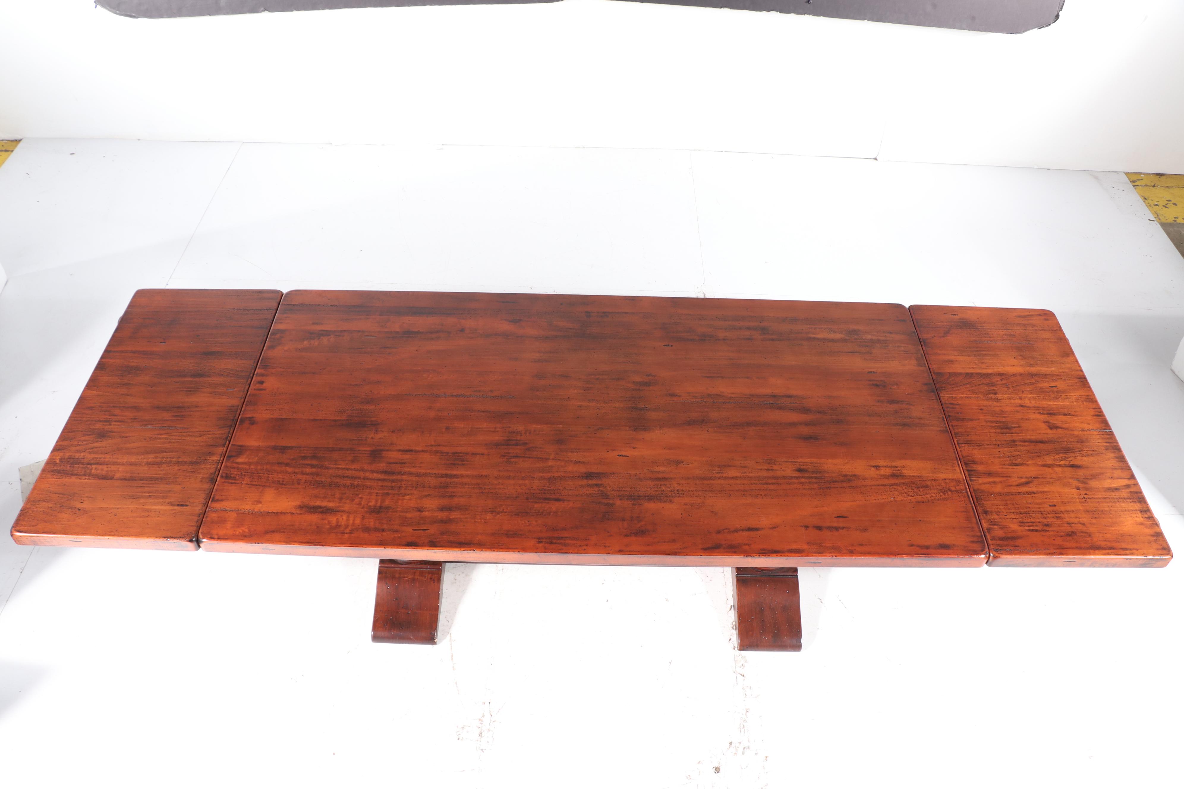 Arhaus Tuscany Extension Dining Table with Pottery Barn Dining Chairs