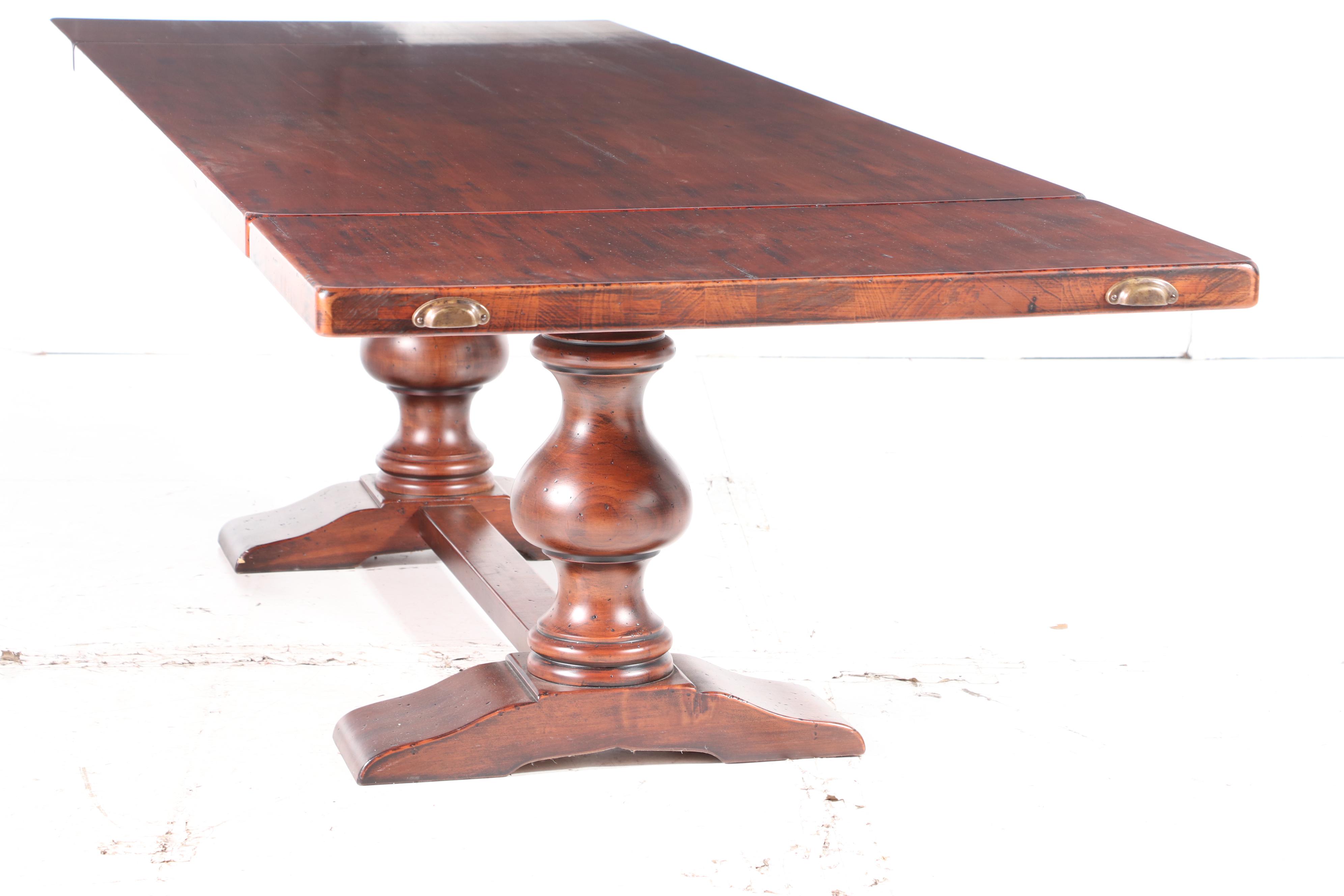 Arhaus Tuscany Extension Dining Table with Pottery Barn Dining Chairs