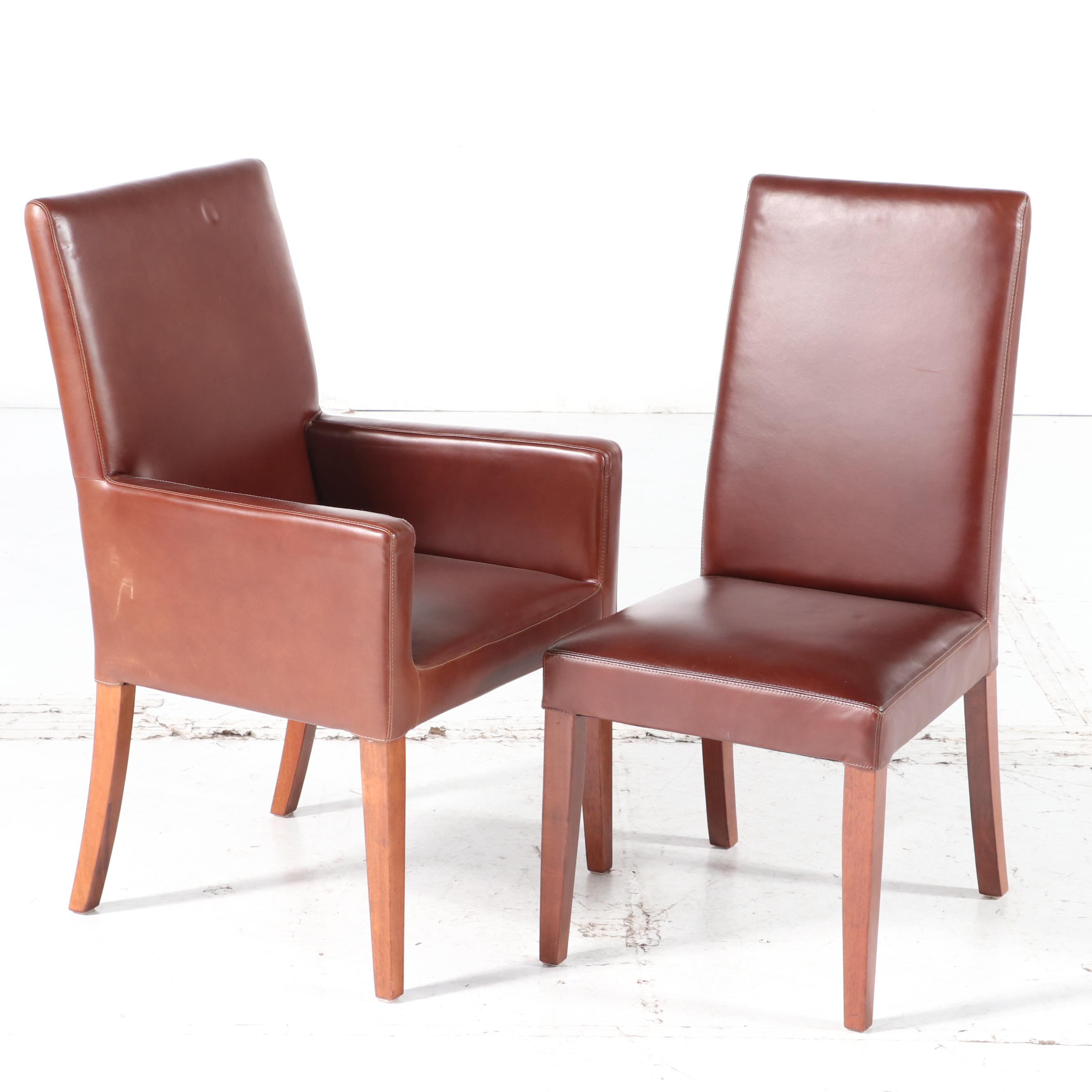 Arhaus Tuscany Extension Dining Table with Pottery Barn Dining Chairs