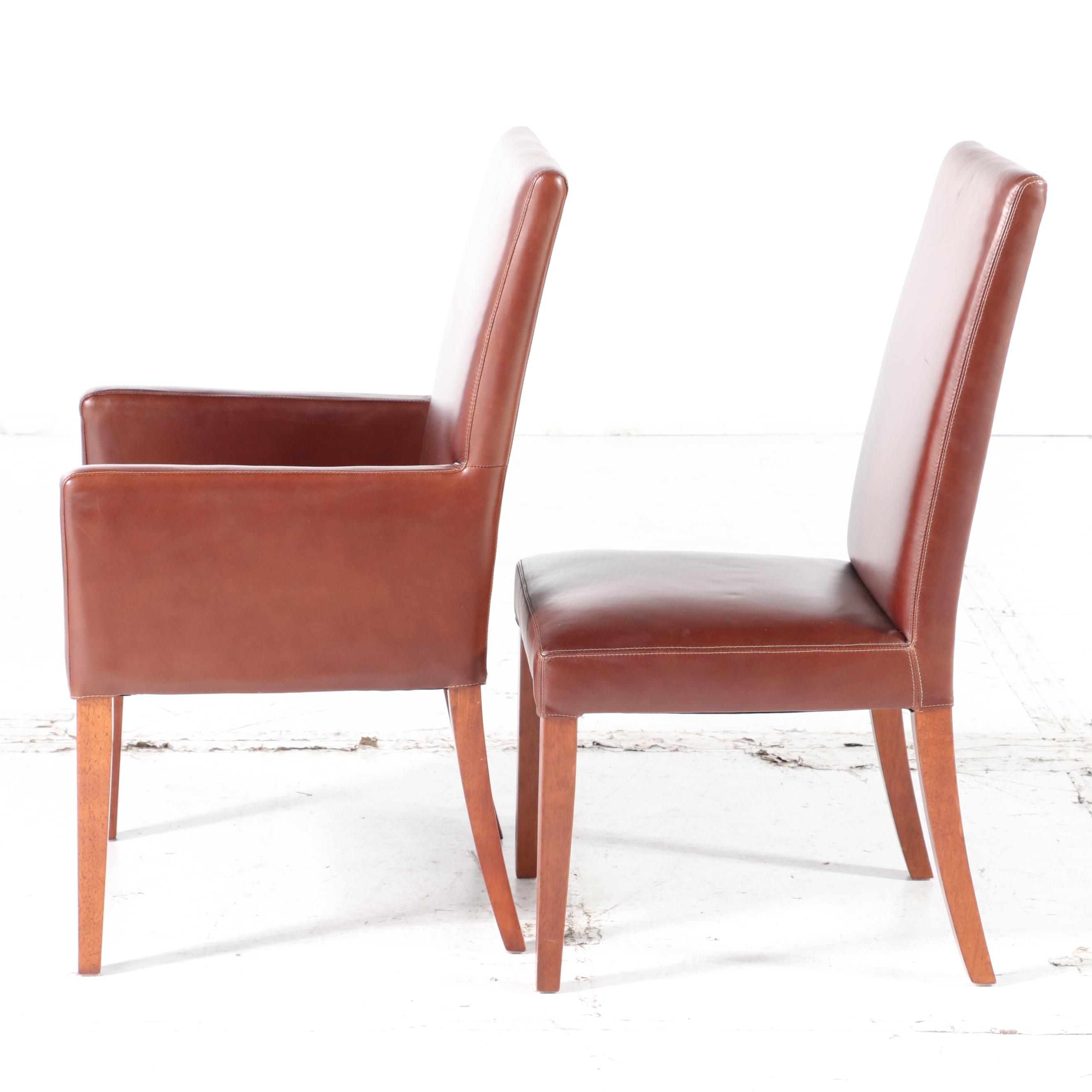 Arhaus Tuscany Extension Dining Table with Pottery Barn Dining Chairs