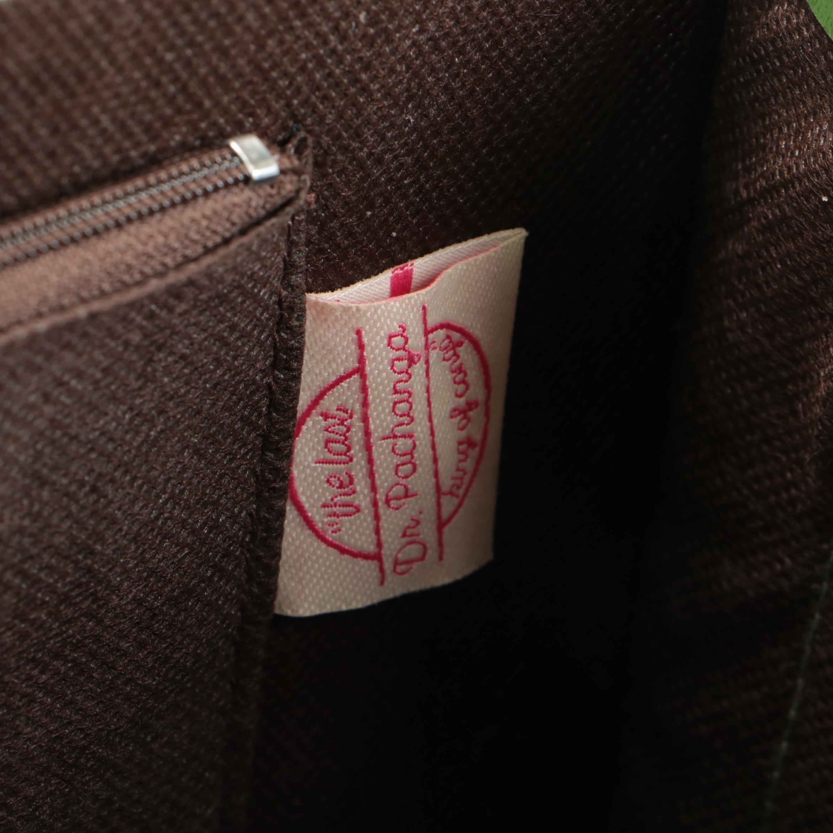 Dr. Pachanga Ntsiki Satchel in Africa Gold Wax Fabric and Vegan Leather