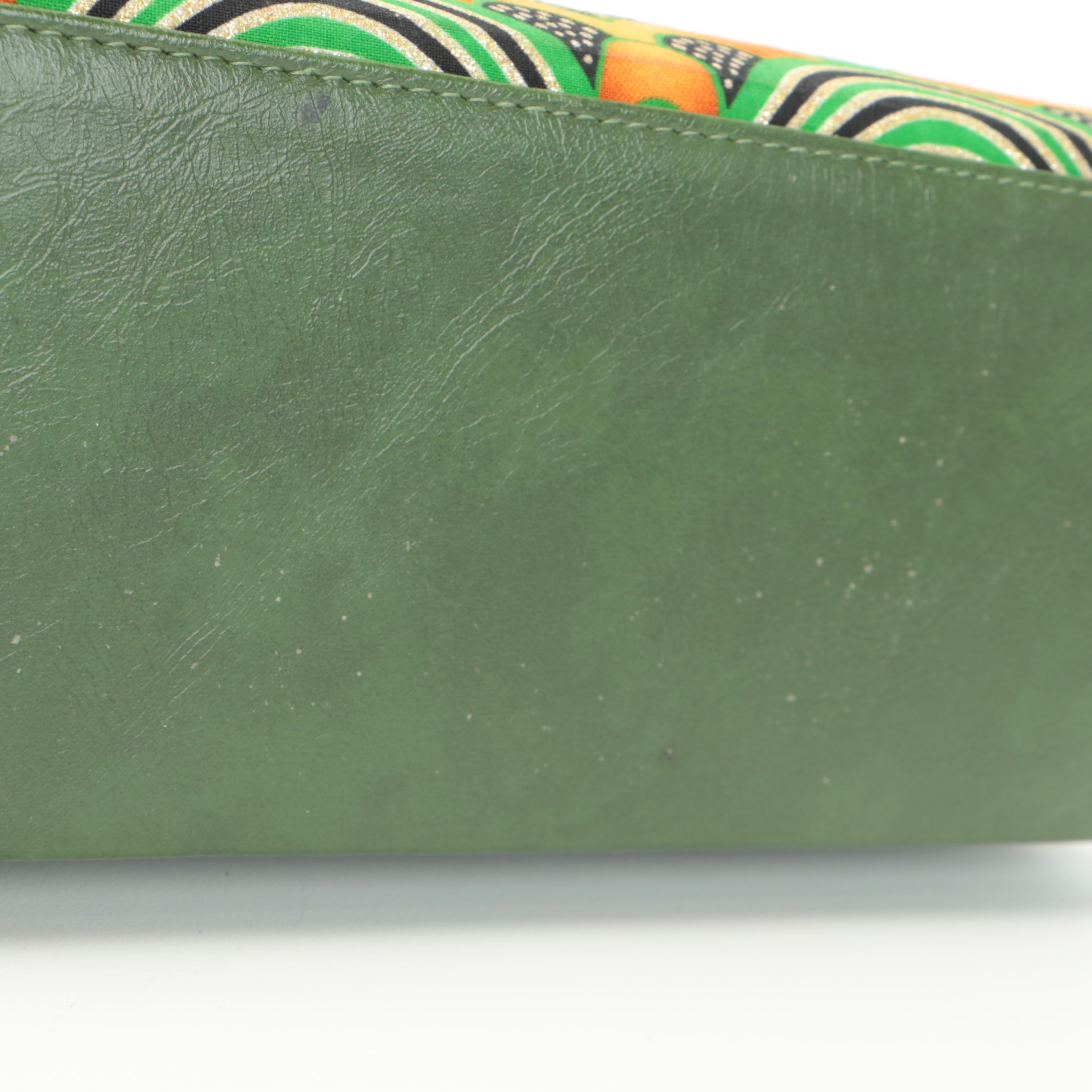 Dr. Pachanga Ntsiki Satchel in Africa Gold Wax Fabric and Vegan Leather