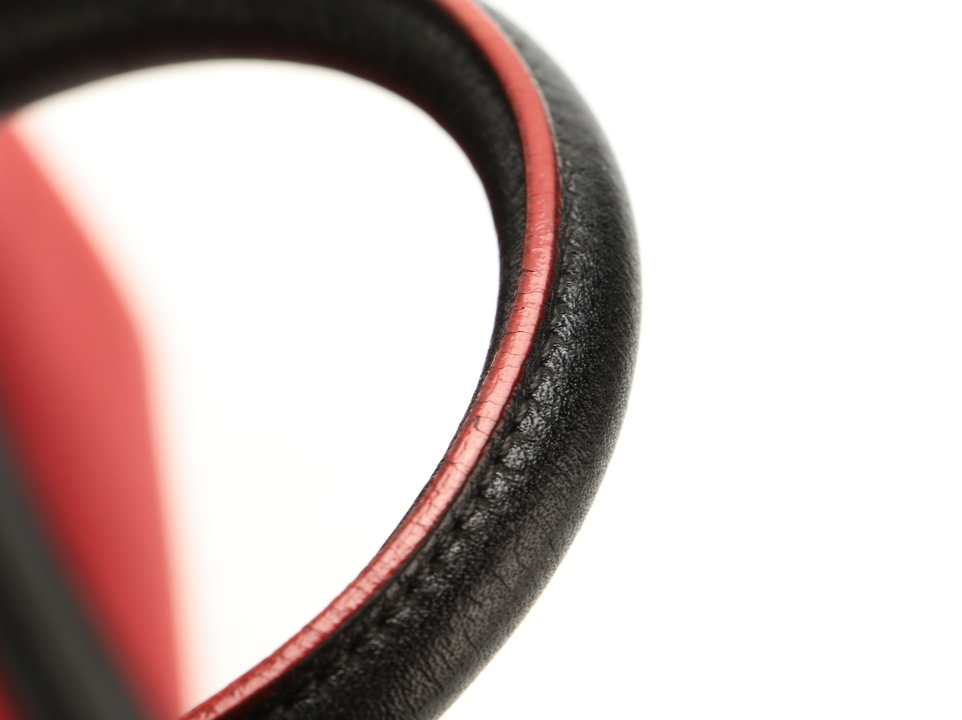 Prada Double-Zip Tote in Red Leather with Black Saffiano Leather Trim