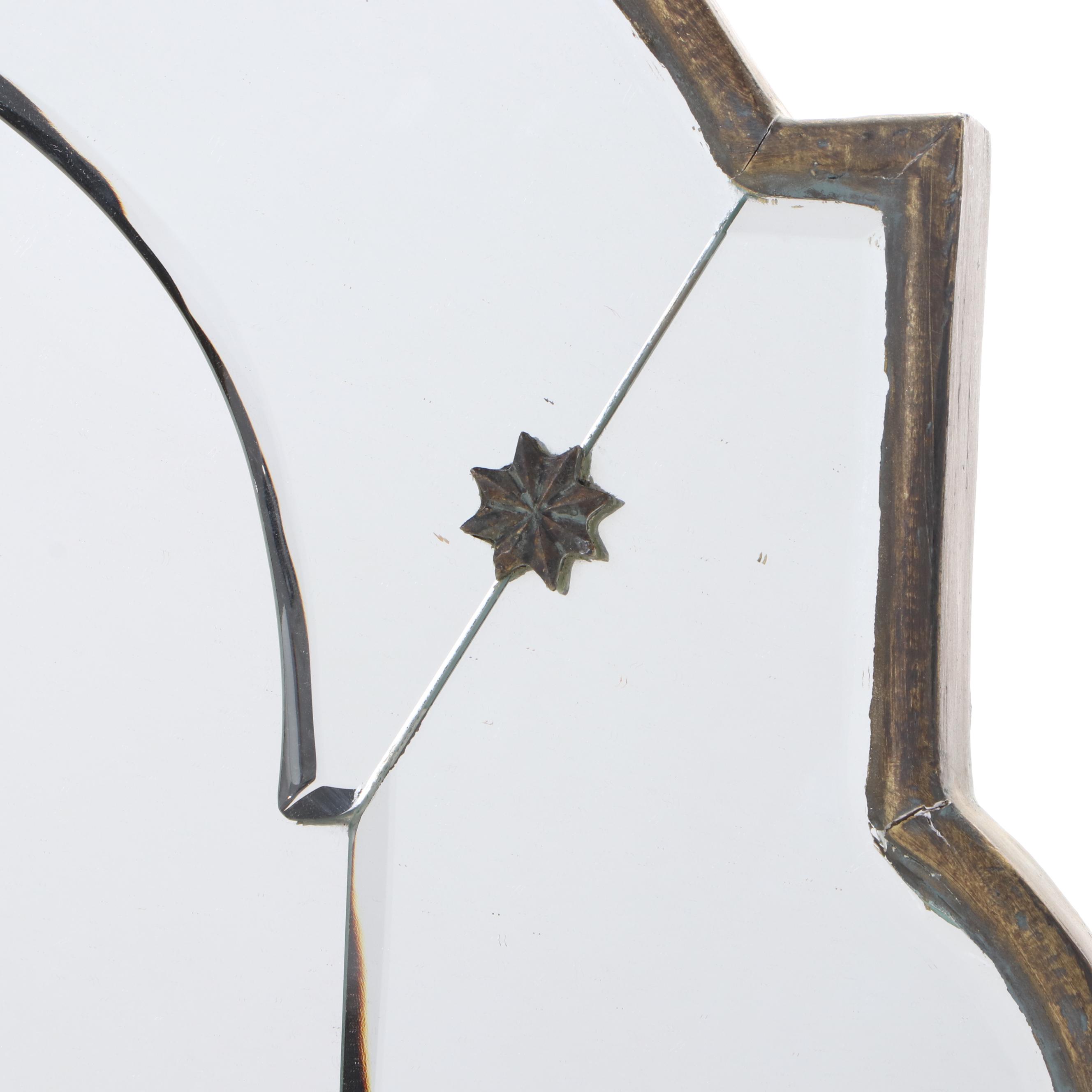 Venetian Style Beveled and Arched Wall Mirror, Contemporary