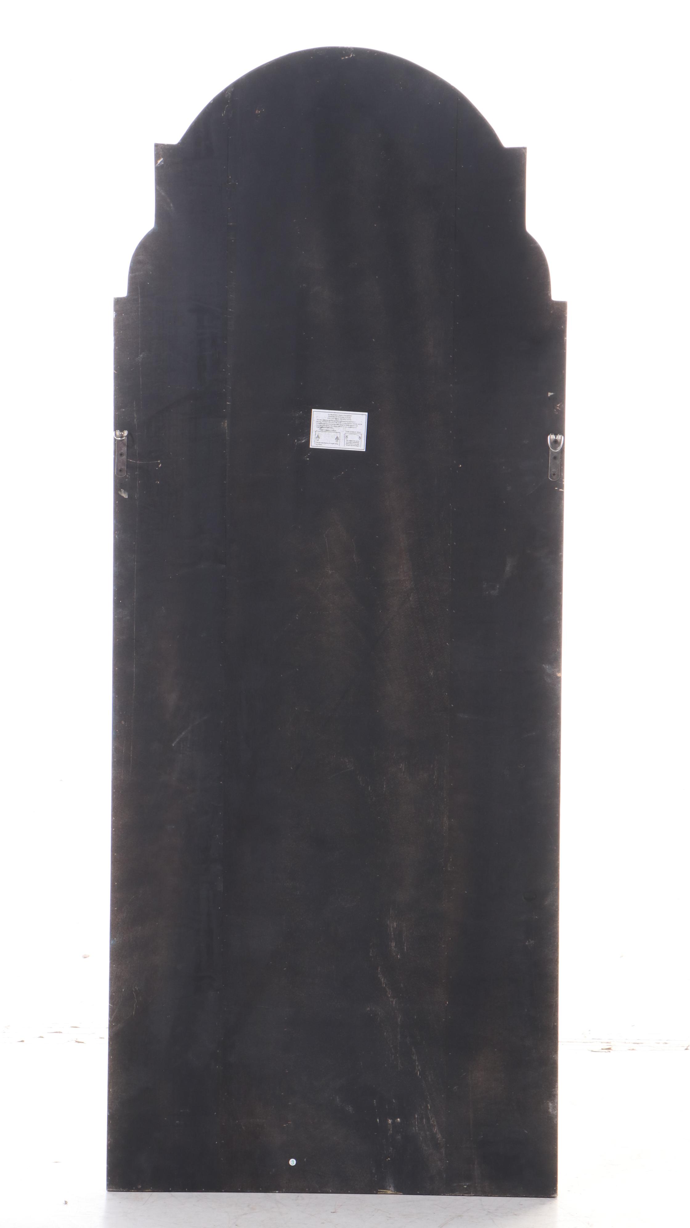 Venetian Style Beveled and Arched Wall Mirror, Contemporary