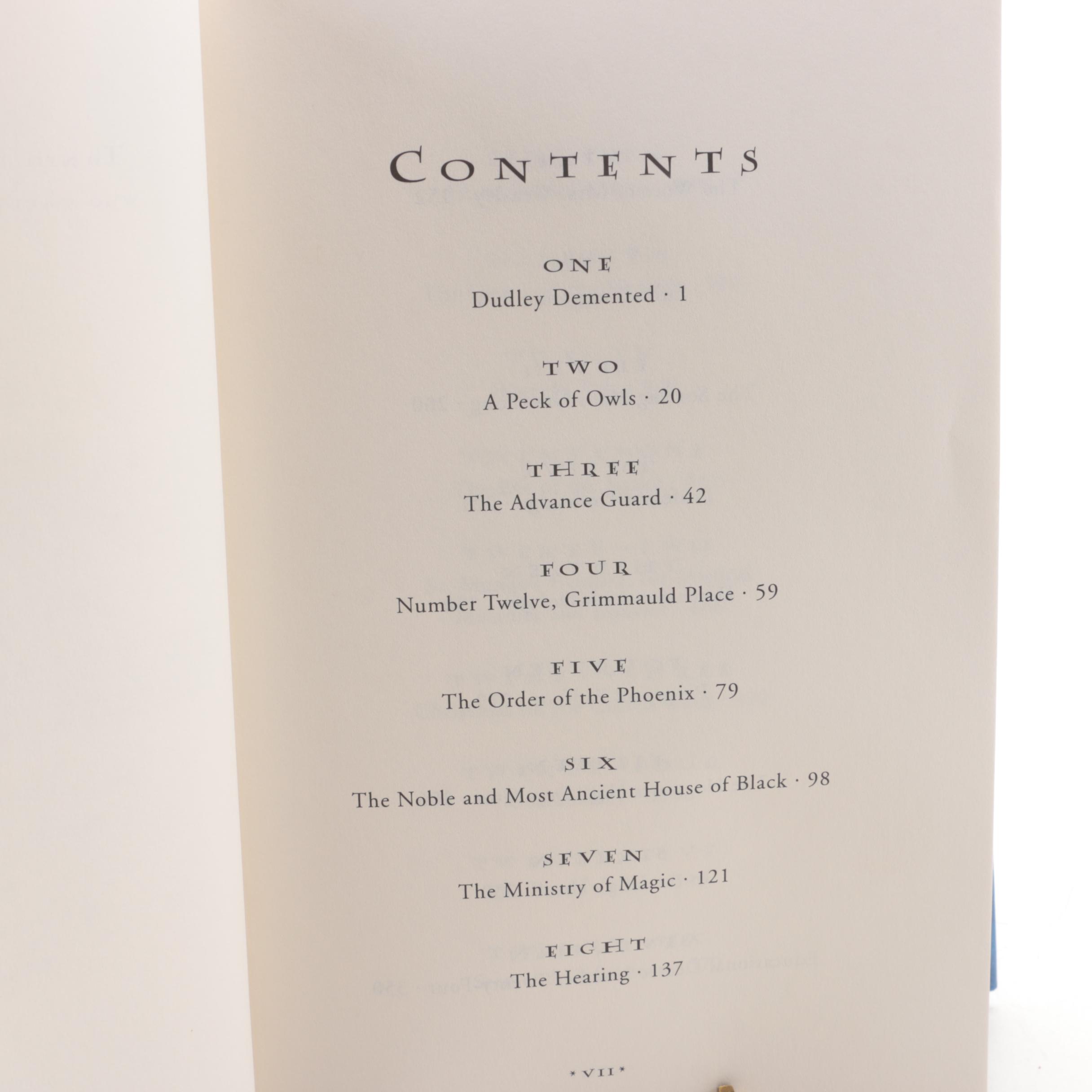 First American Edition "Harry Potter" Partial Series with "The Cursed Child"