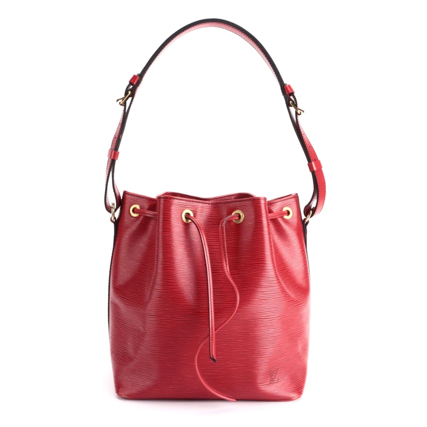 Louis Vuitton Noé Bucket Bag in Red Epi Leather