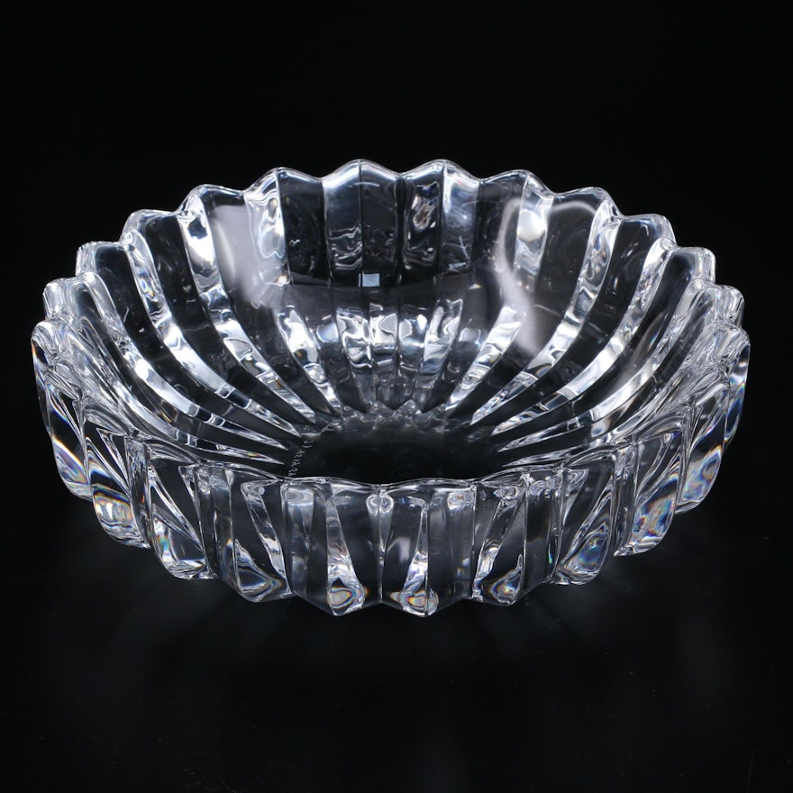 Orrefors Crystal Centerpiece Bowl, Mid to Late 20th Century