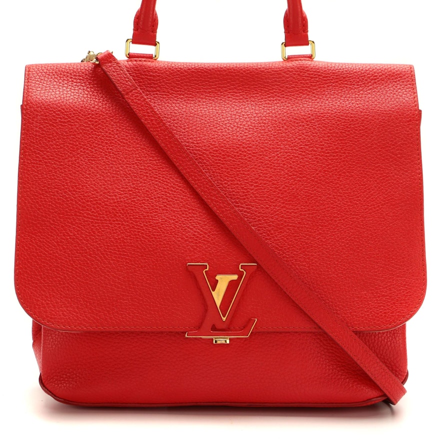 Louis Vuitton Volta Two-Way Bag in Coquelicot Taurillon Leather