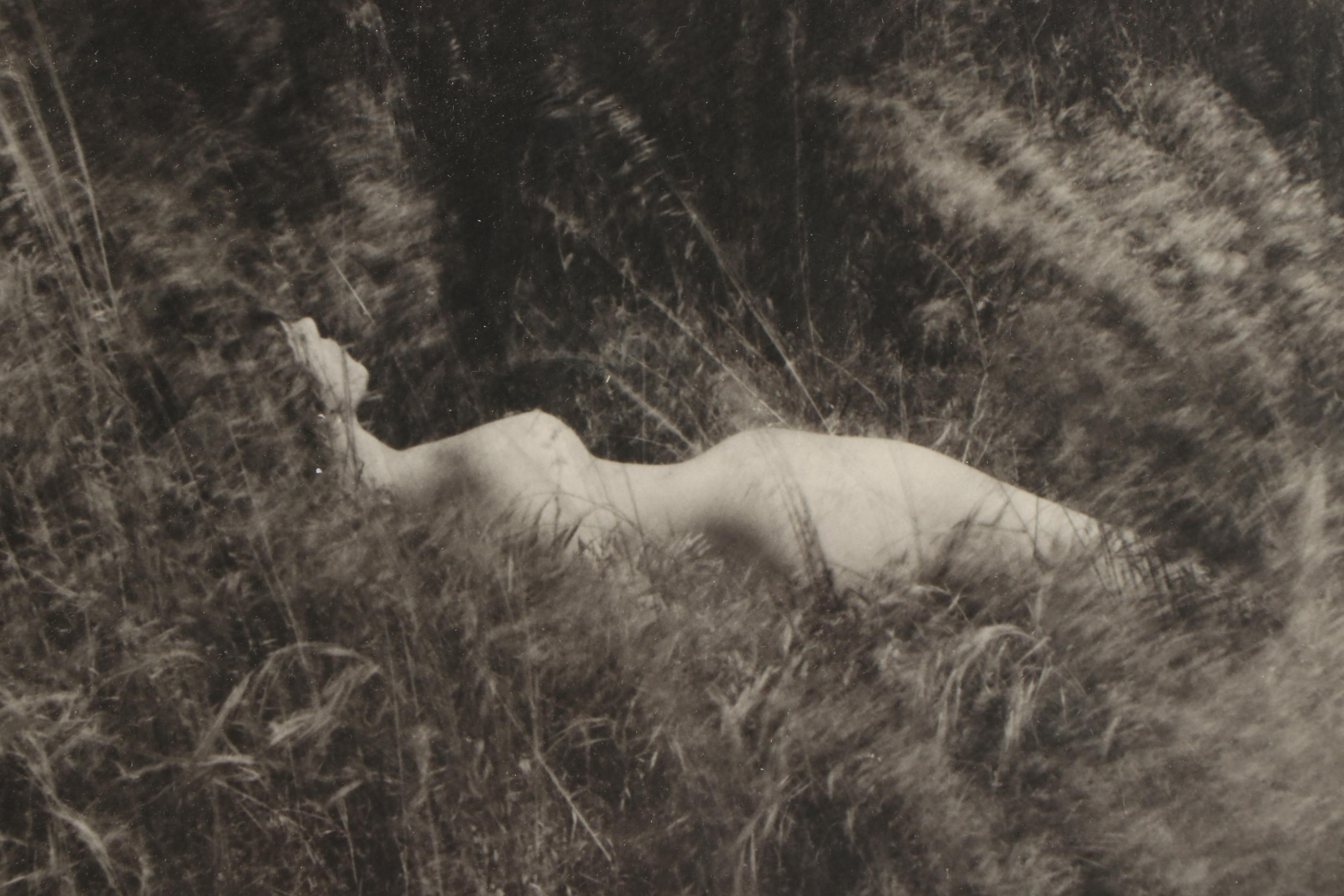 Don Jim Silver Gelatin Photograph of Female Nude in Grassy Landscape, Circa 1970