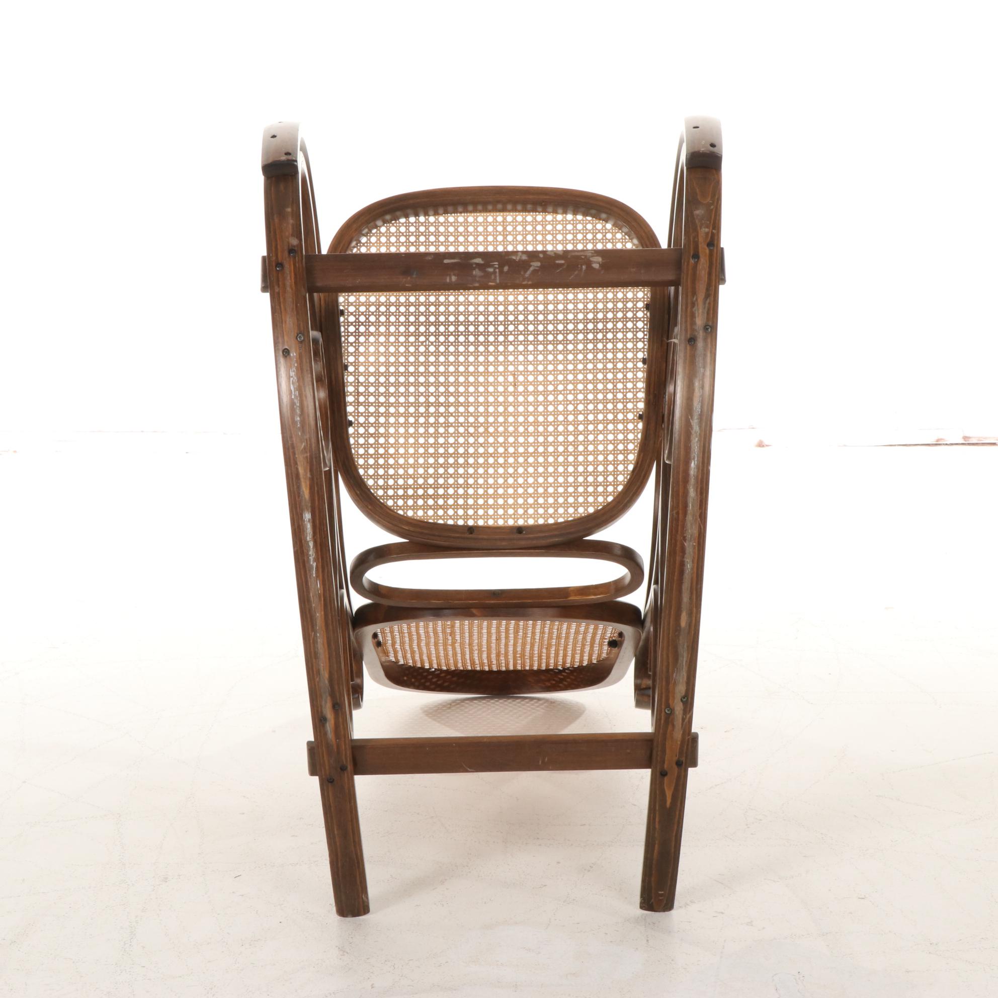 Thonet Style Bentwood and Cane Rocking Chair, Late 20th Century