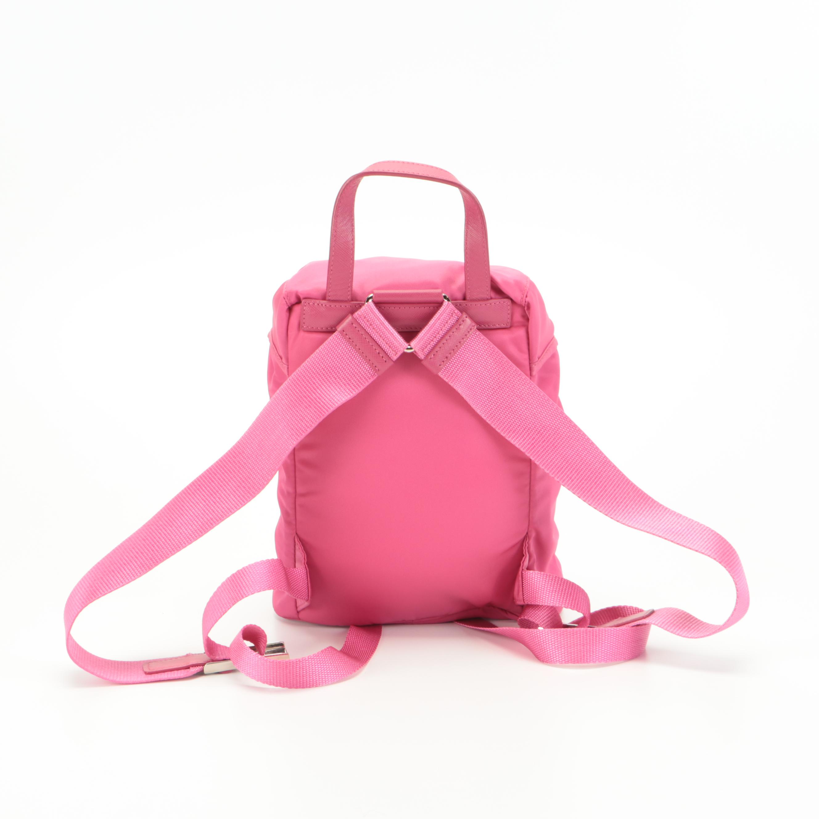 Prada Pink Tessuto Nylon Drawstring Backpack