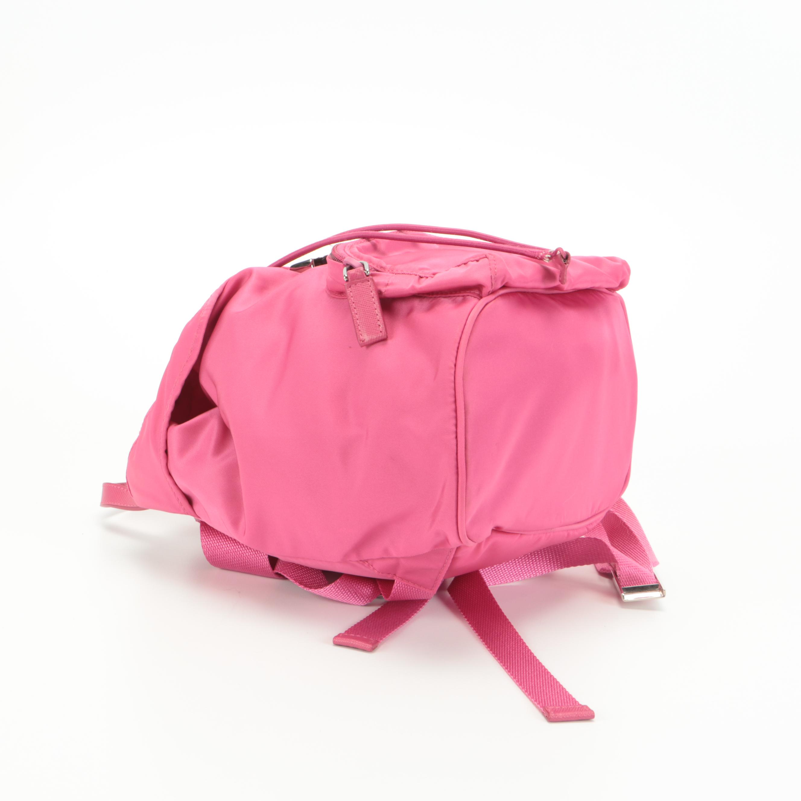Prada Pink Tessuto Nylon Drawstring Backpack
