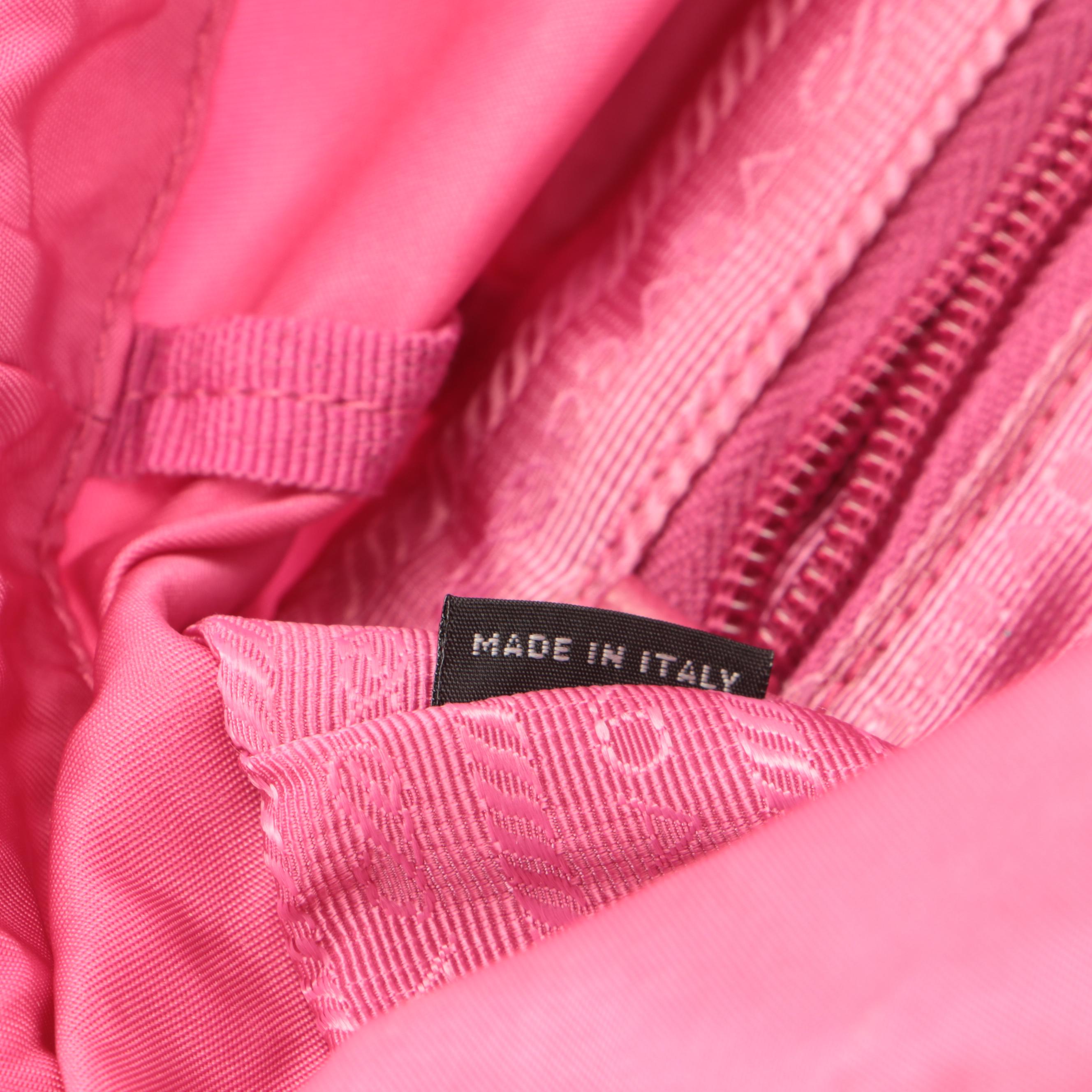 Prada Pink Tessuto Nylon Drawstring Backpack
