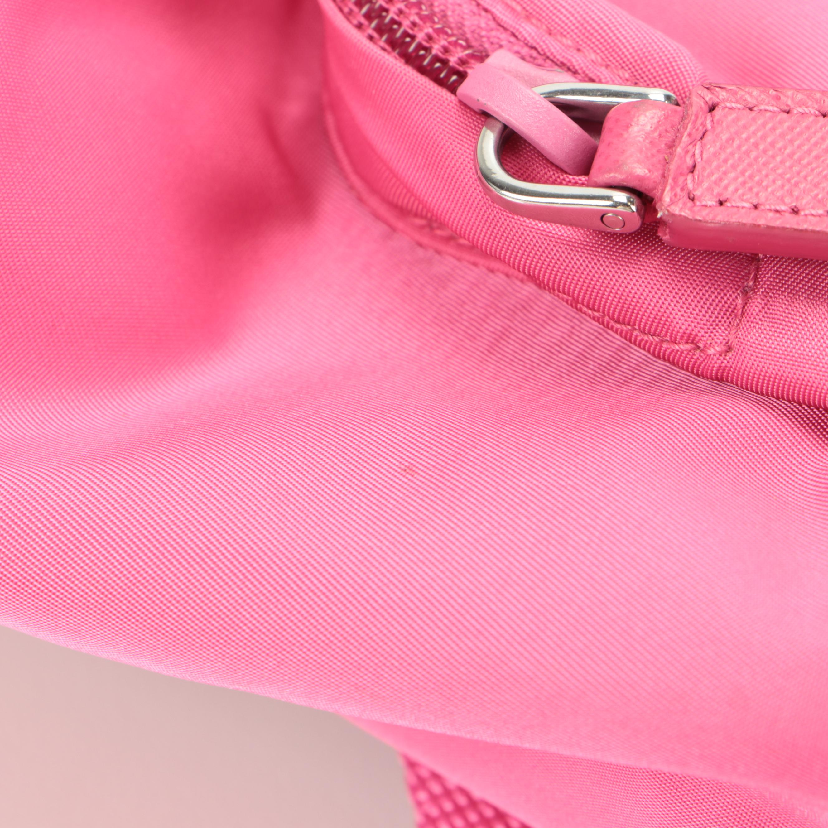 Prada Pink Tessuto Nylon Drawstring Backpack