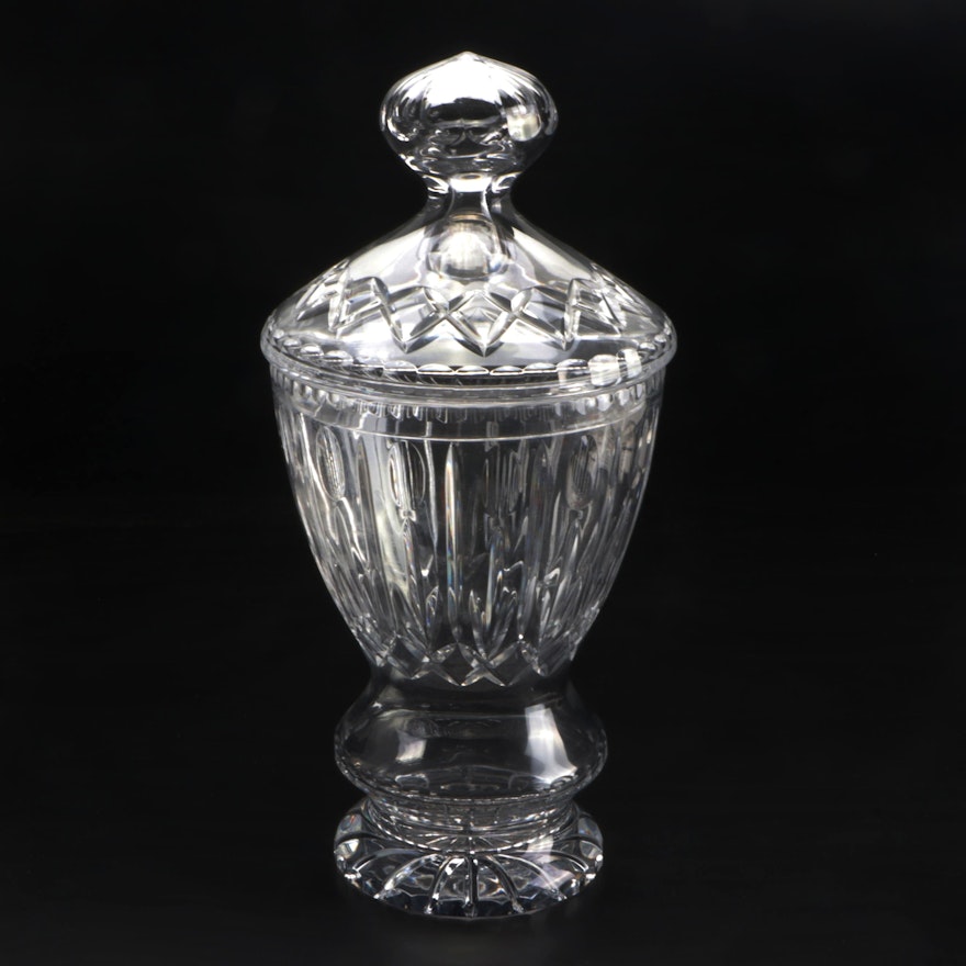 Crystal Lidded Jar, Late 20th Century