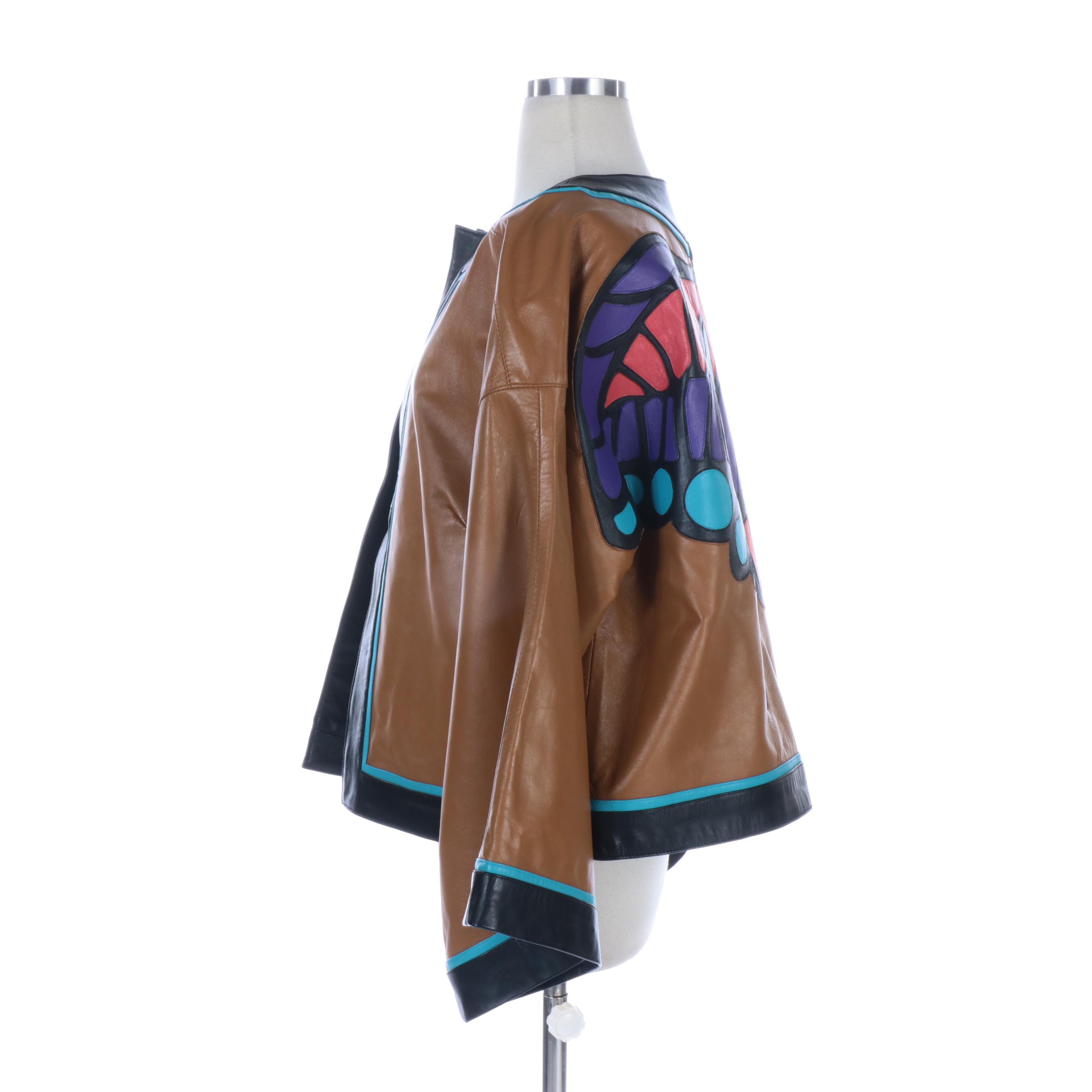 Barbara King "Grace in Flight" Butterfly Leather Jacket