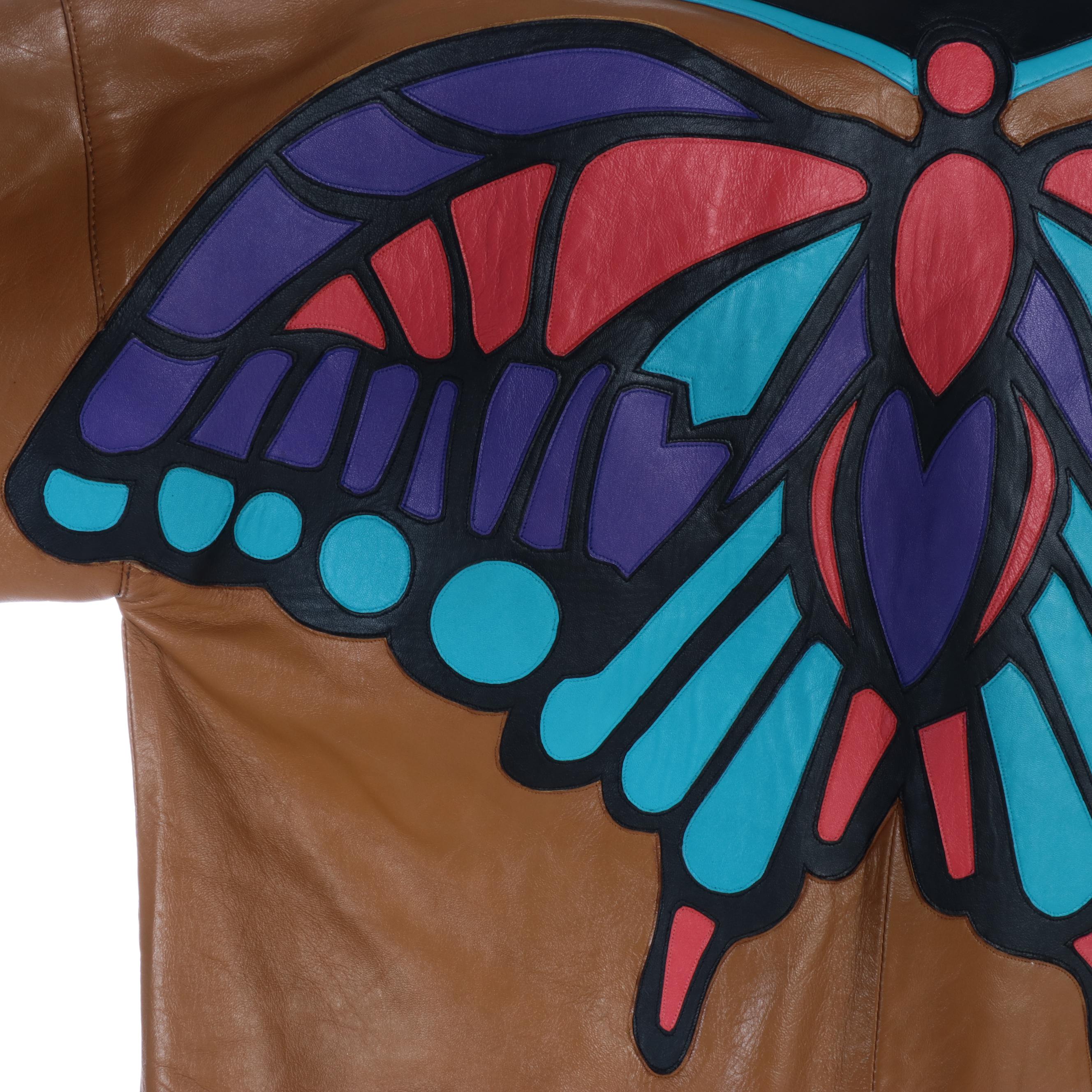 Barbara King "Grace in Flight" Butterfly Leather Jacket