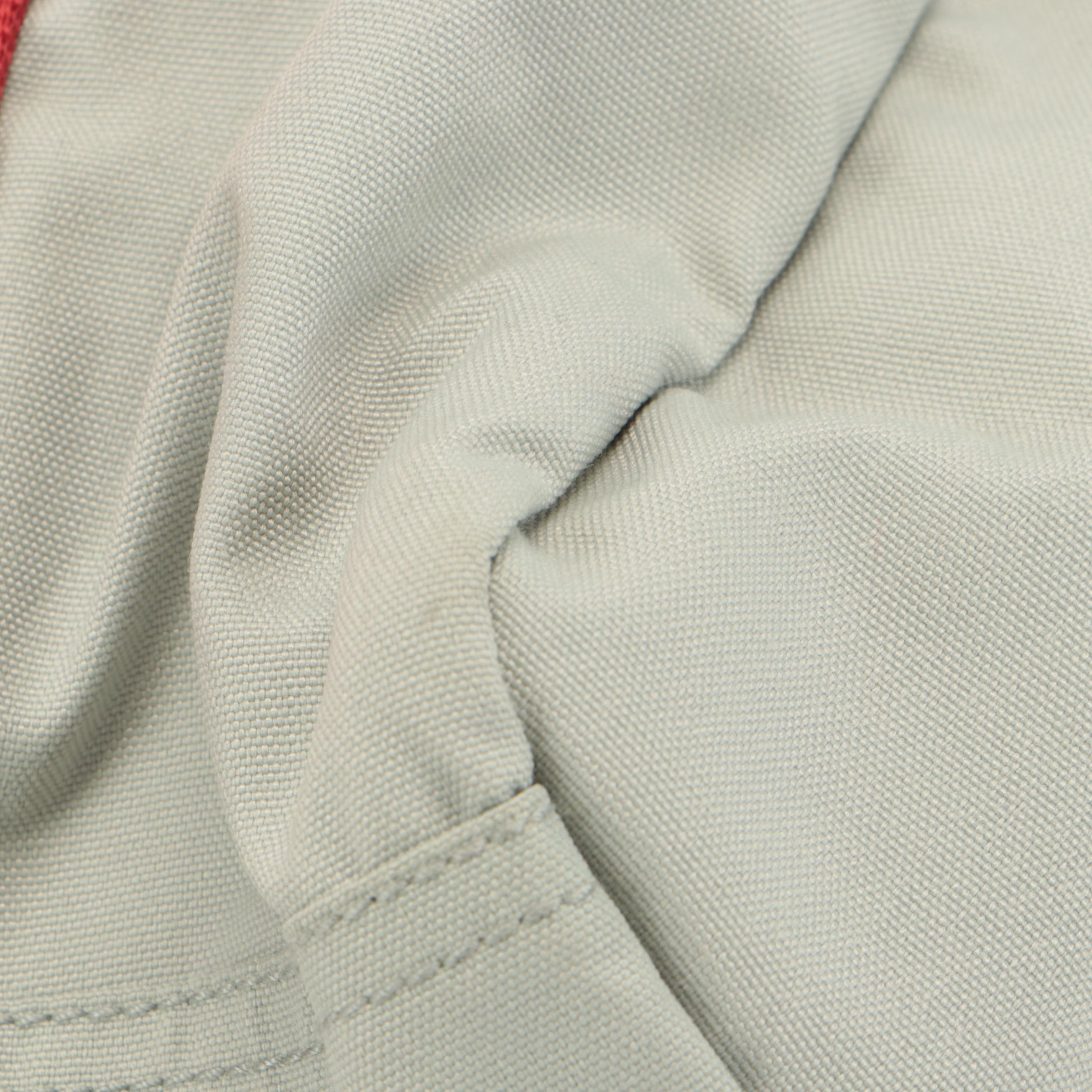 Prada Sport Luna Rossa Small Duffle Bag in Grey Nylon Canvas with Red Trim