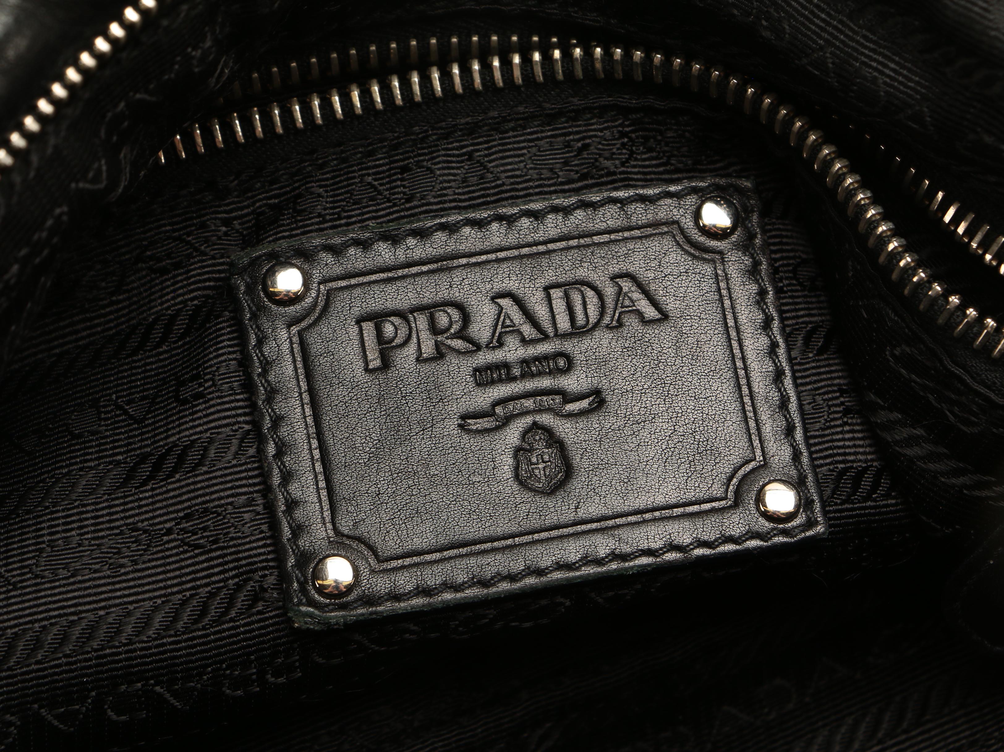 Prada Shoulder Bag in Black Soft Calfskin Leather