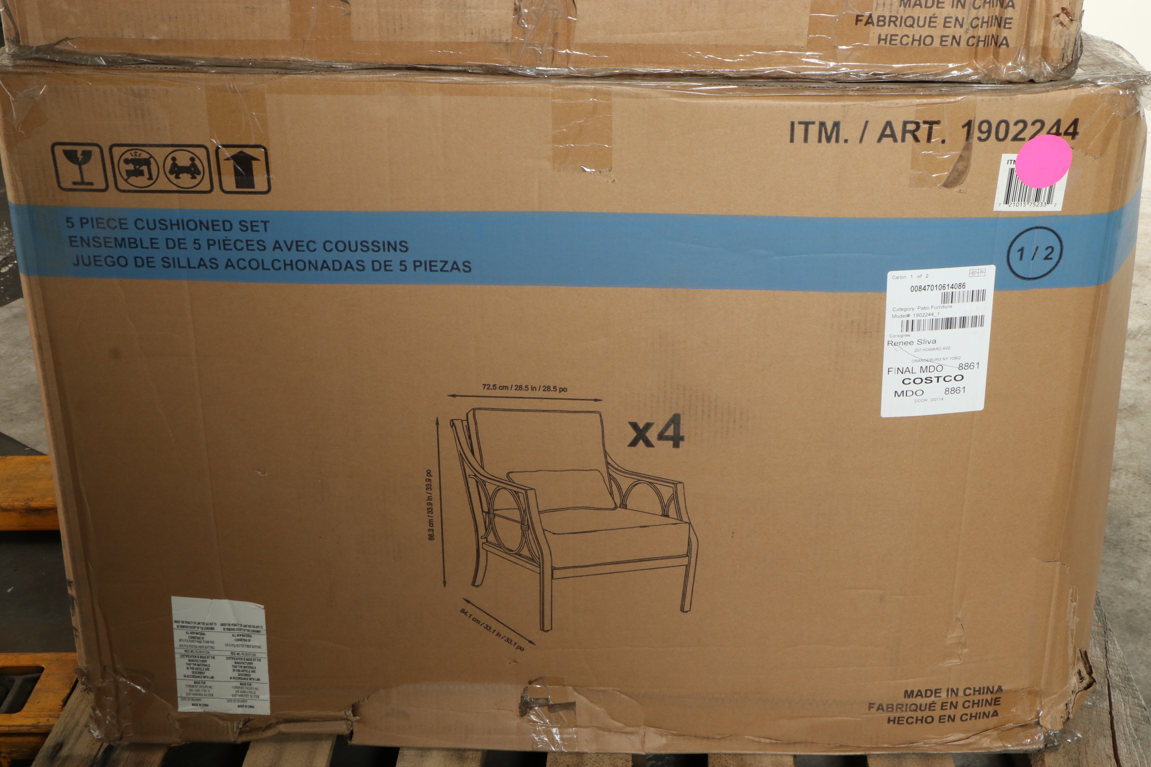 Foremost "Keller" Five-Piece Patio Chat Seating Set