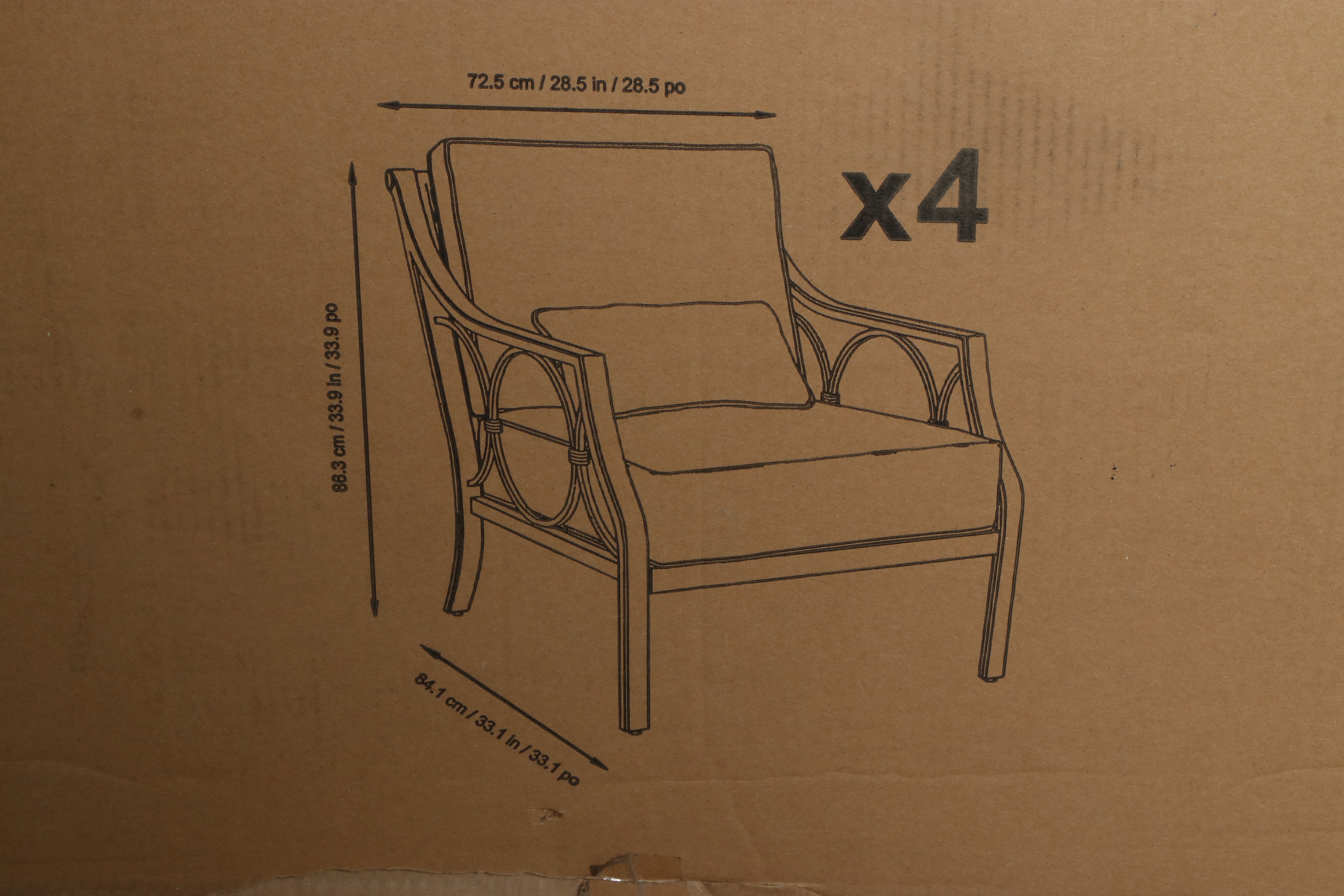 Foremost "Keller" Five-Piece Patio Chat Seating Set