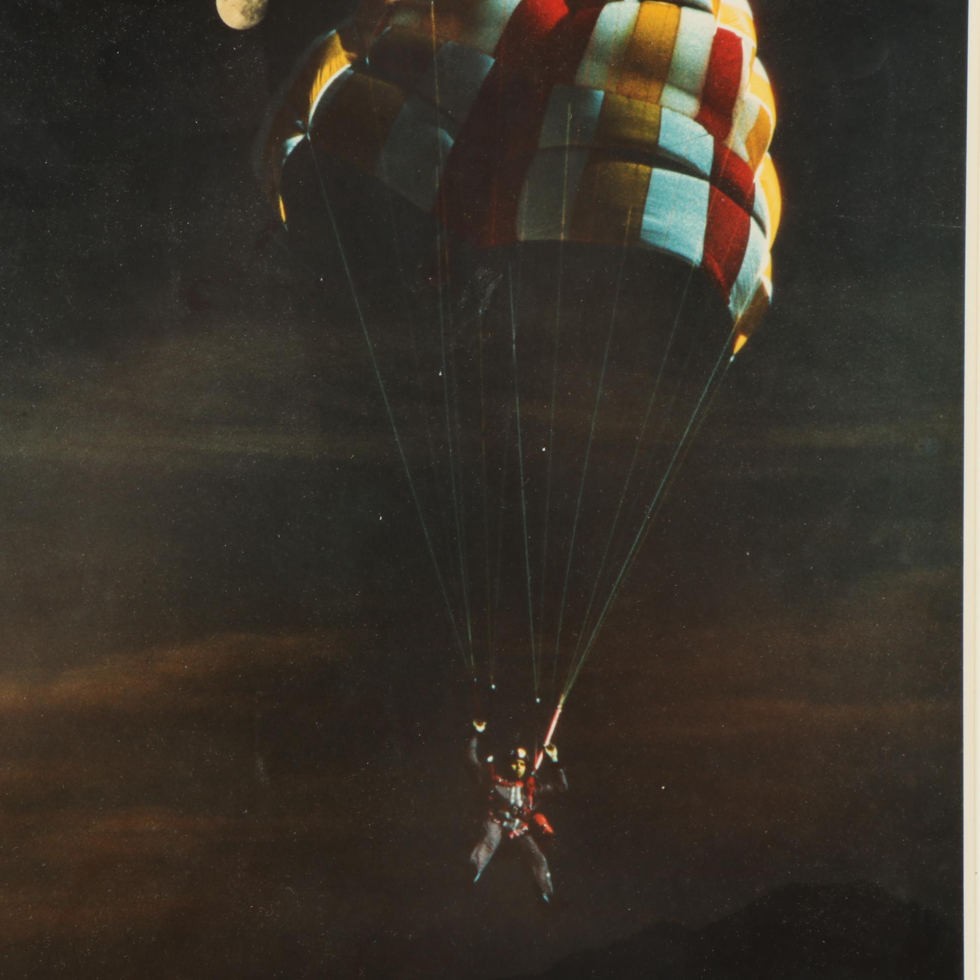 Don Jim Cibachrome Photograph "Parachuting with the Full Moon," Circa 1970