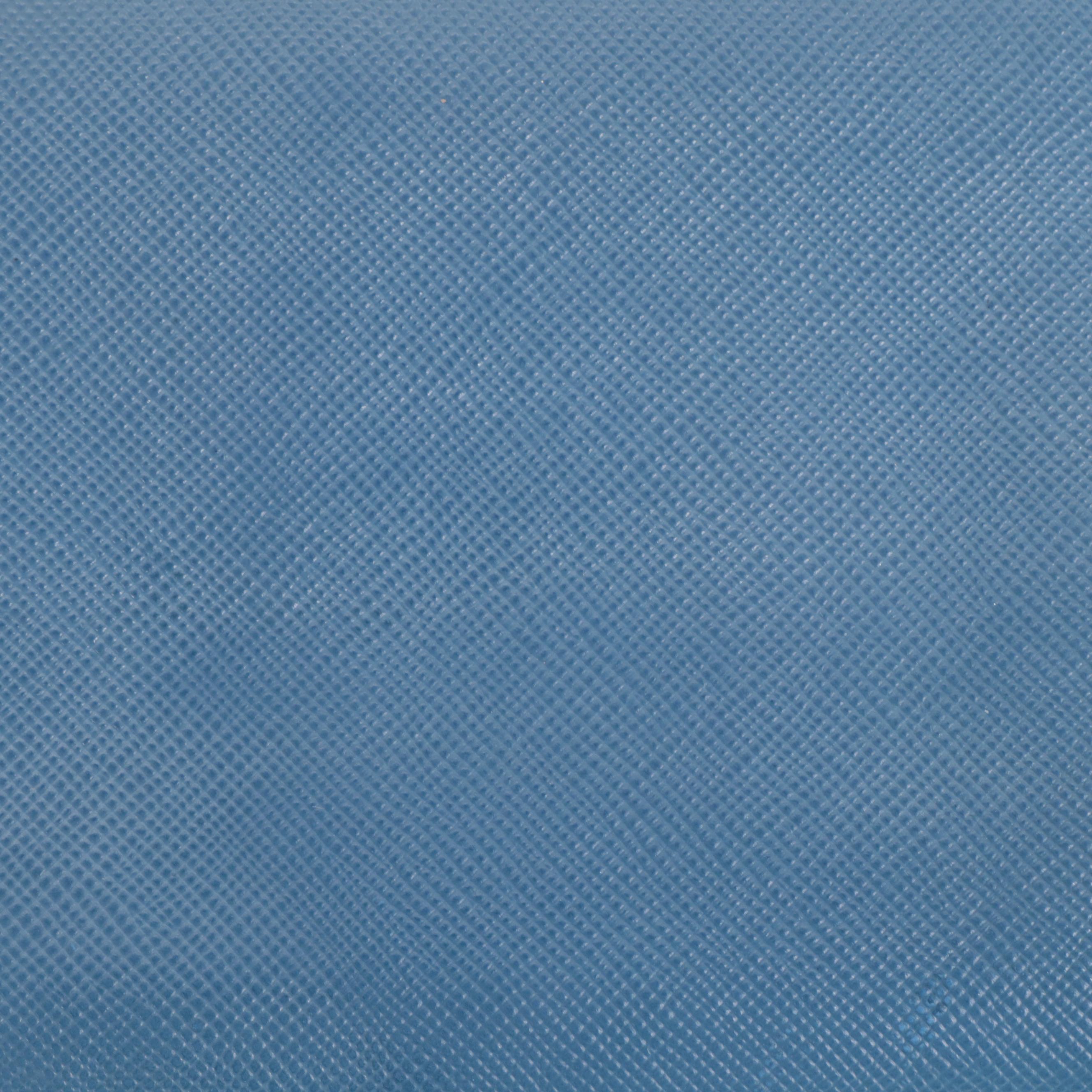 Prada Blue Saffiano Leather Wallet on Chain