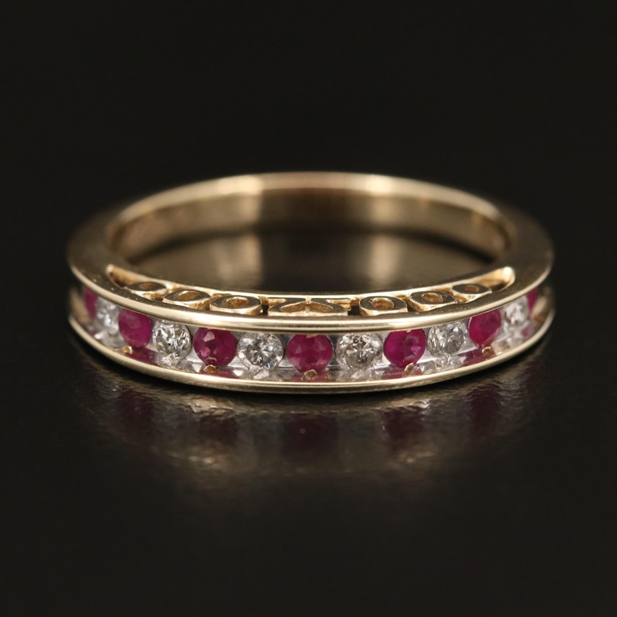 10K Ruby and Diamond Band