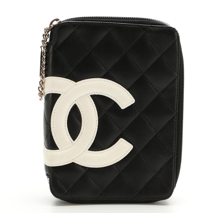Chanel Cambon Ligne Makeup Case in Quilted Calfskin Leather
