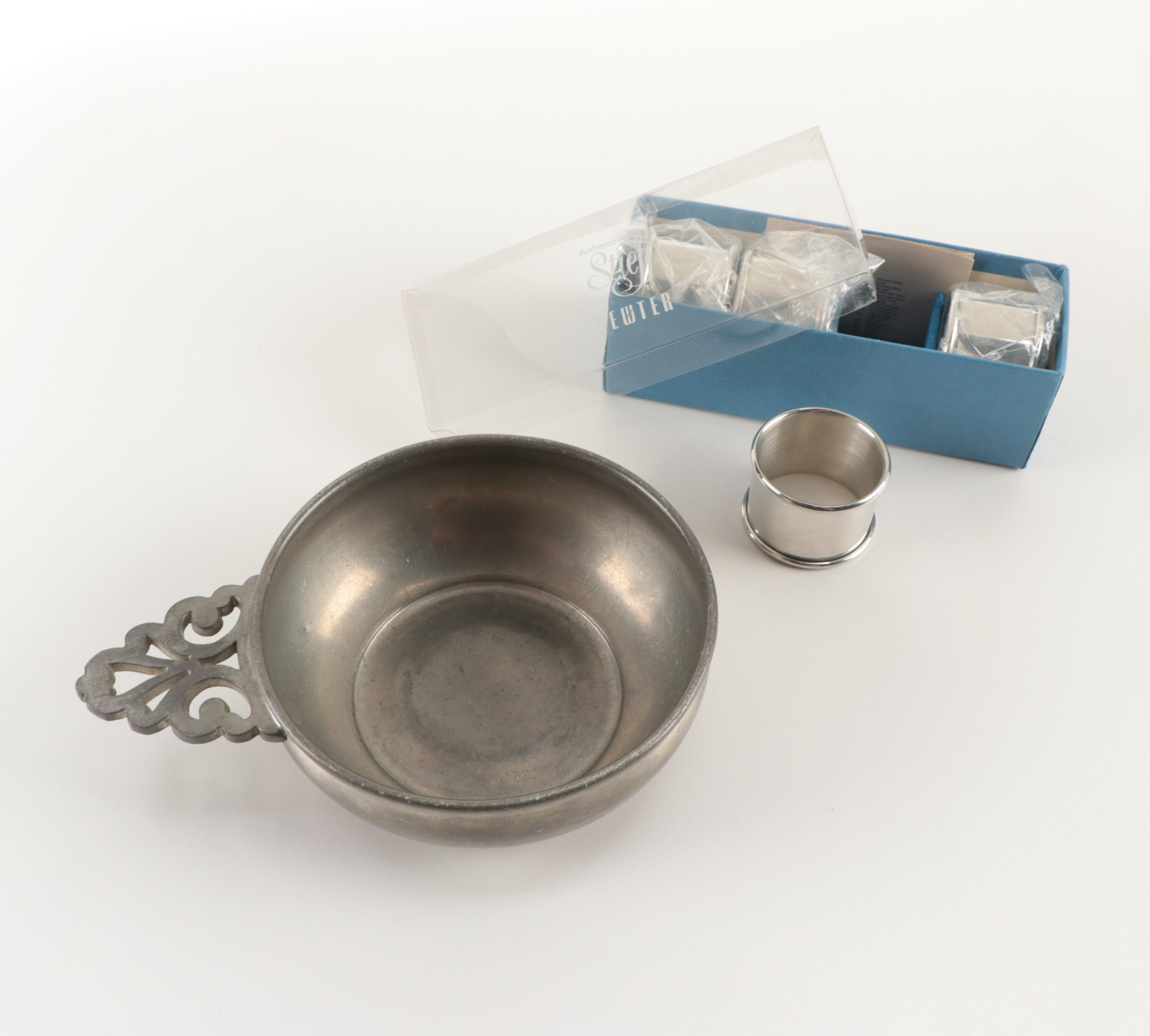 Towle, Daalderop, and More Pewter Stemware, Tableware, and Décor