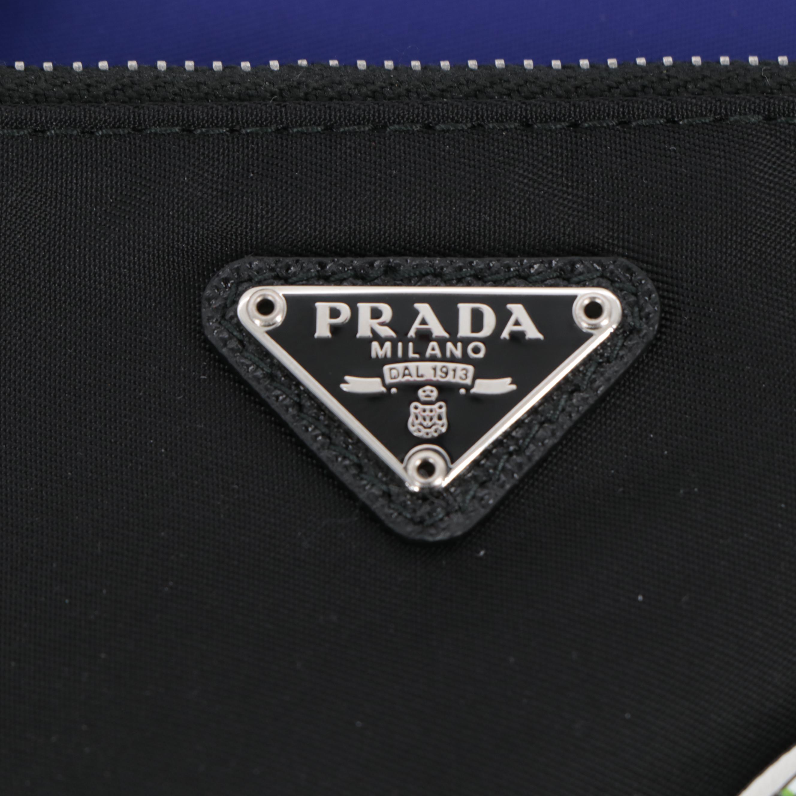 Prada Frankenstein 2 Sling Pouch in Blue and Black Tessuto Nylon