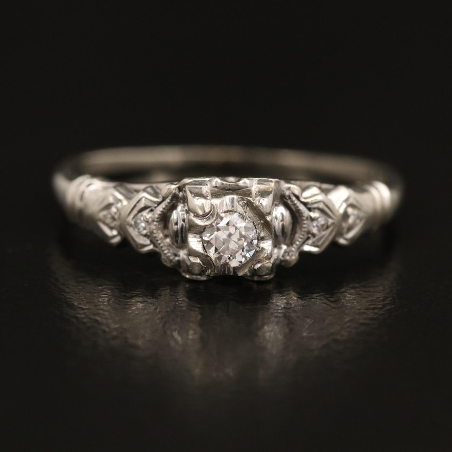 Vintage 14K Diamond Ring