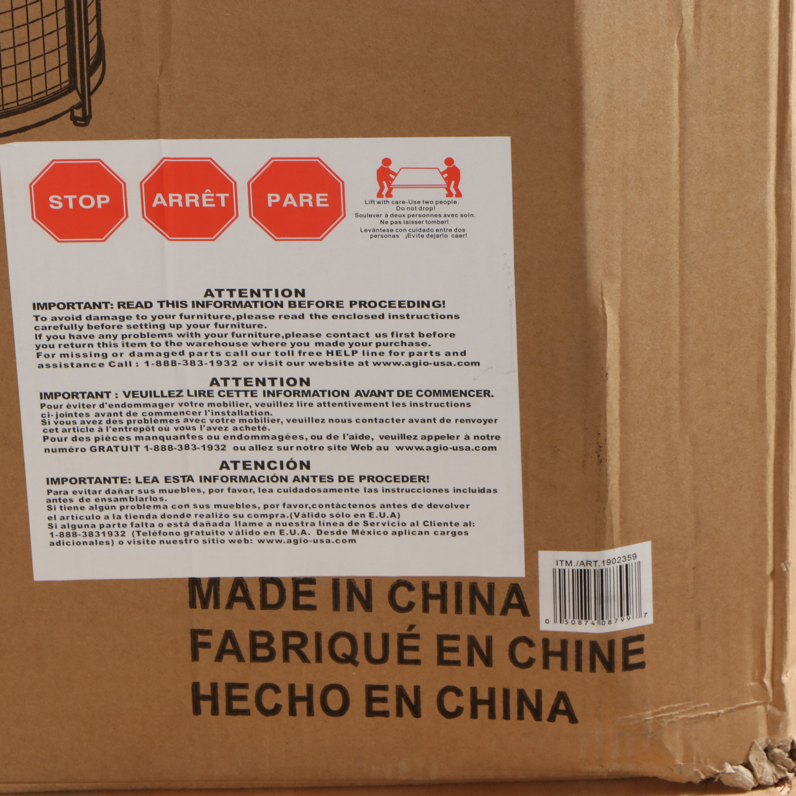 Agio "McKenzy" Nine-Piece Fire High-Top Patio Dining Set