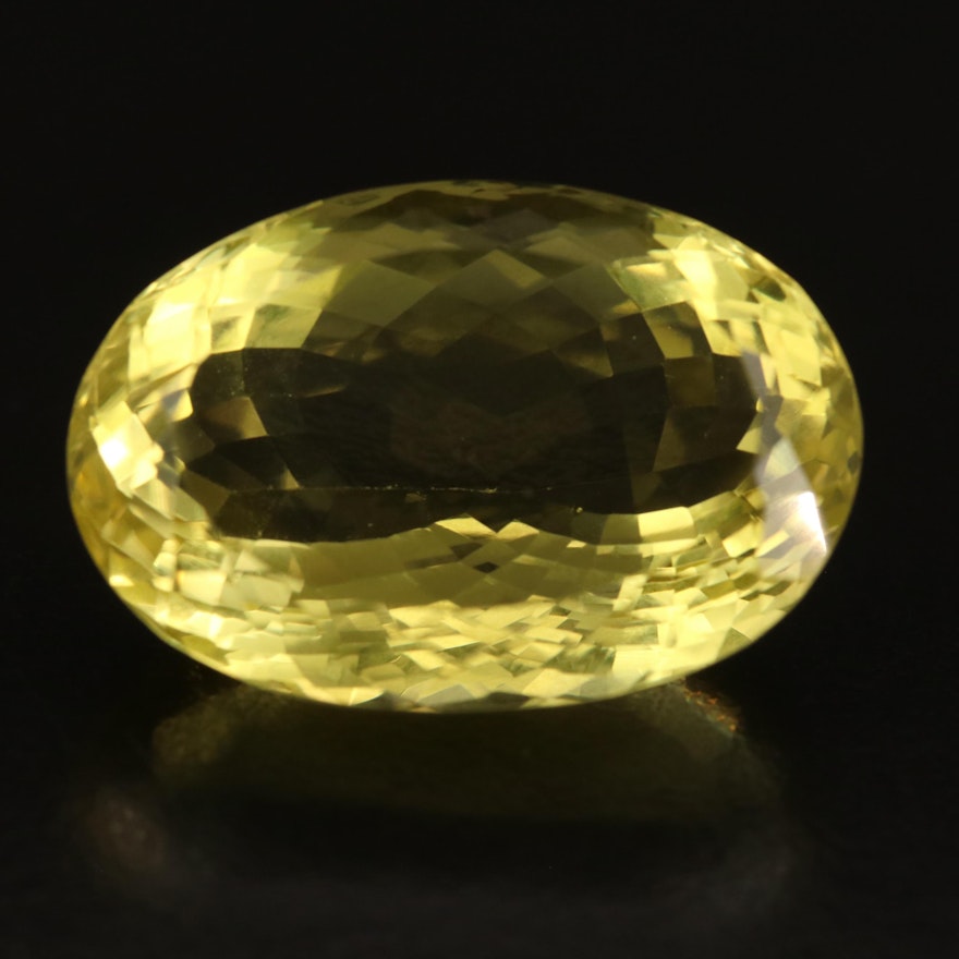 Loose 33.99 CT Oval Faceted Citrine