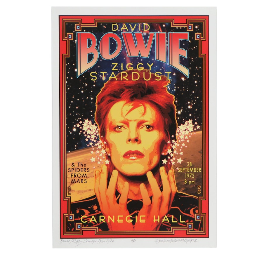 David Edward Byrd Giclée "Bowie/Ziggy - Carnegie Hall -1972," 2021