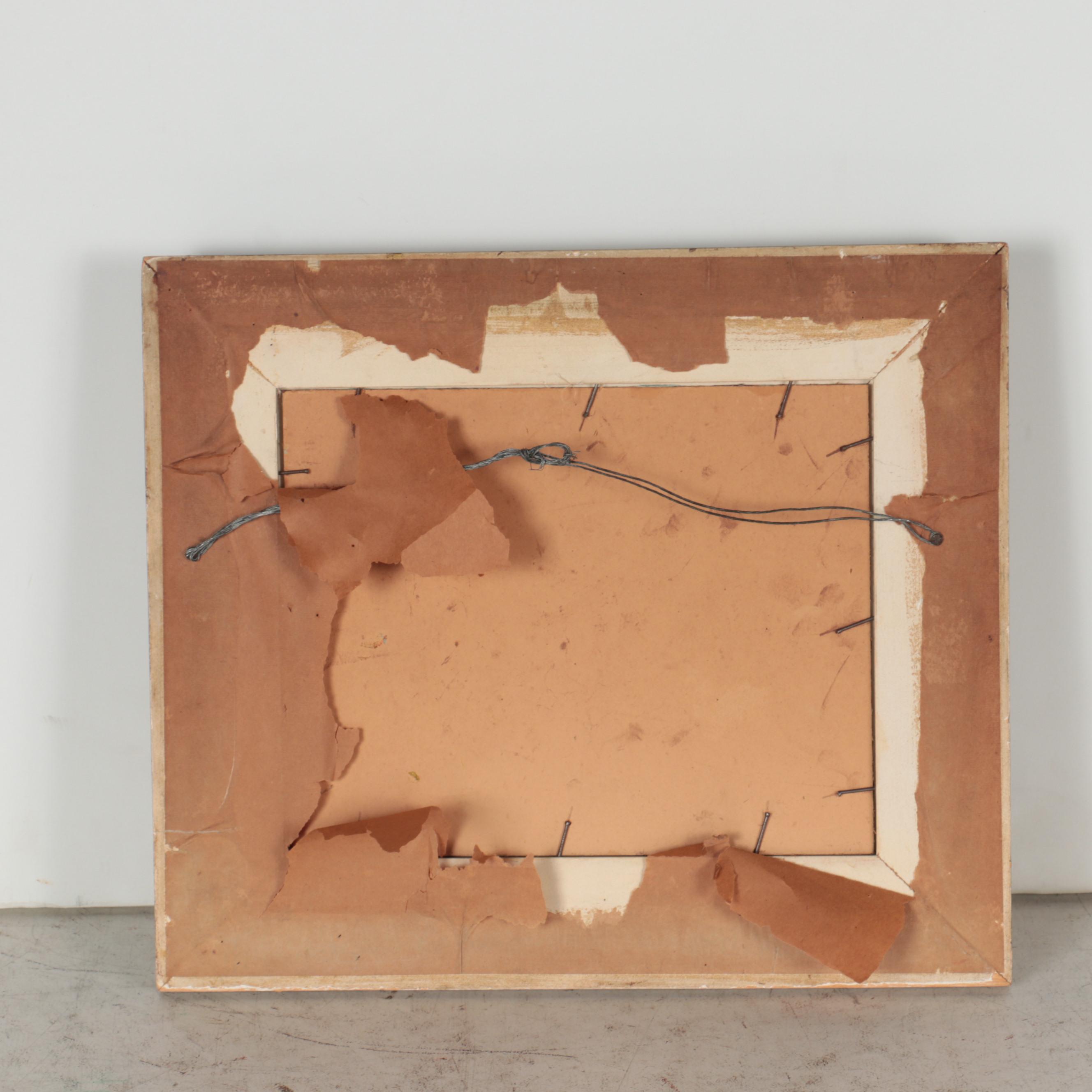 Robert DeWitt Landscape Oil Painting of Dirt Road, Mid-20th Century