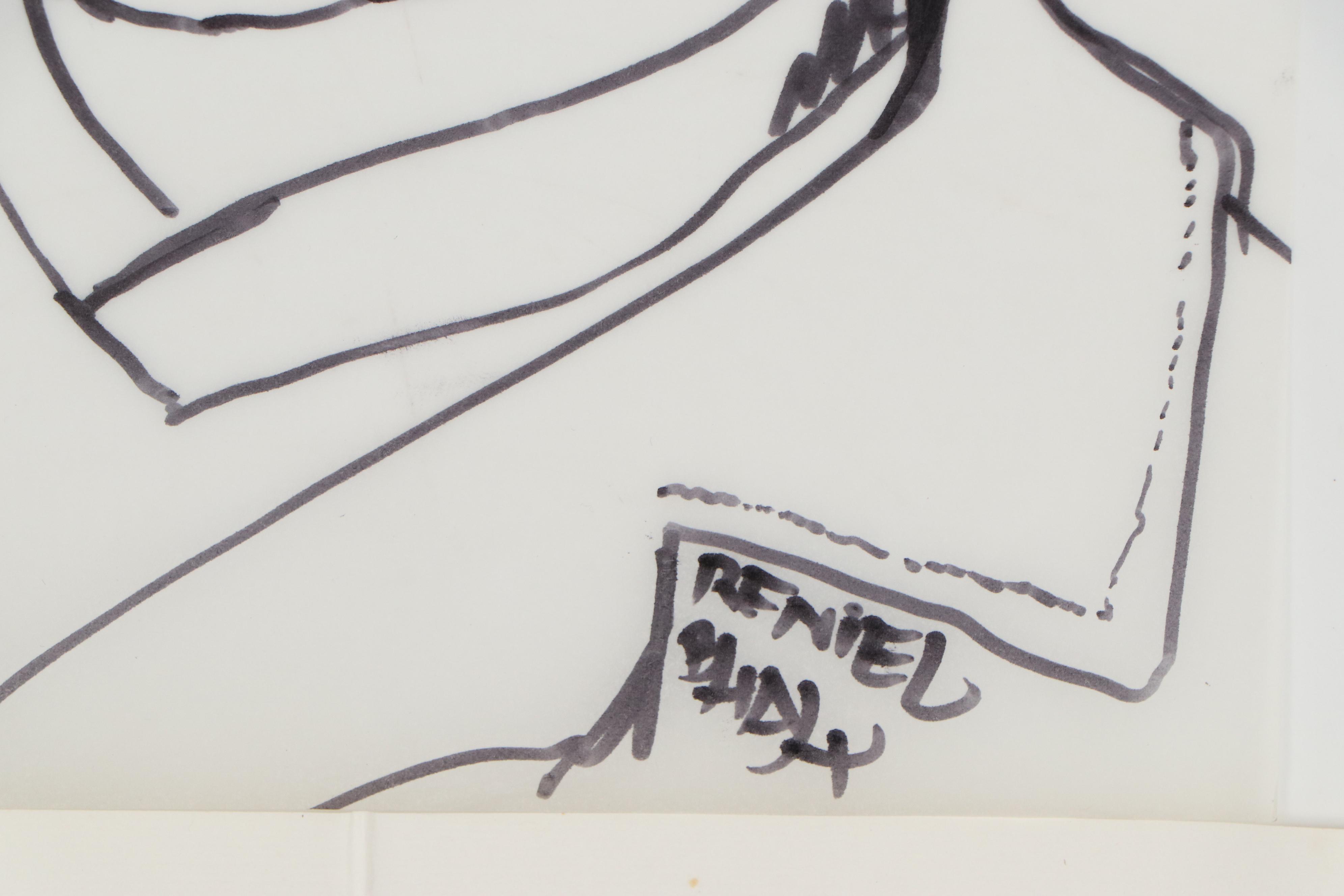 Bhakti Baxter Ink Portrait and Abstract Acrylic Painting