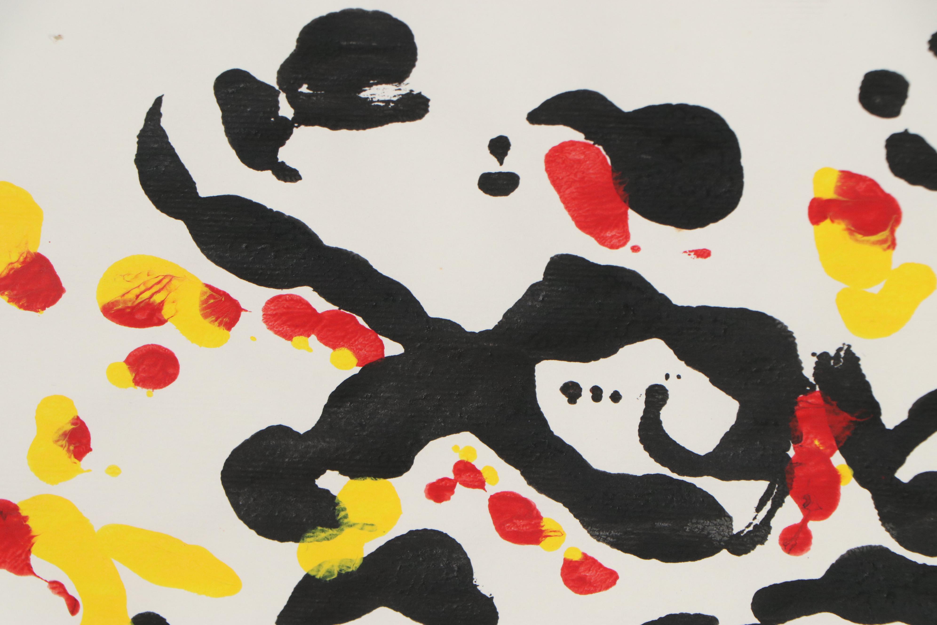 Bhakti Baxter Ink Portrait and Abstract Acrylic Painting