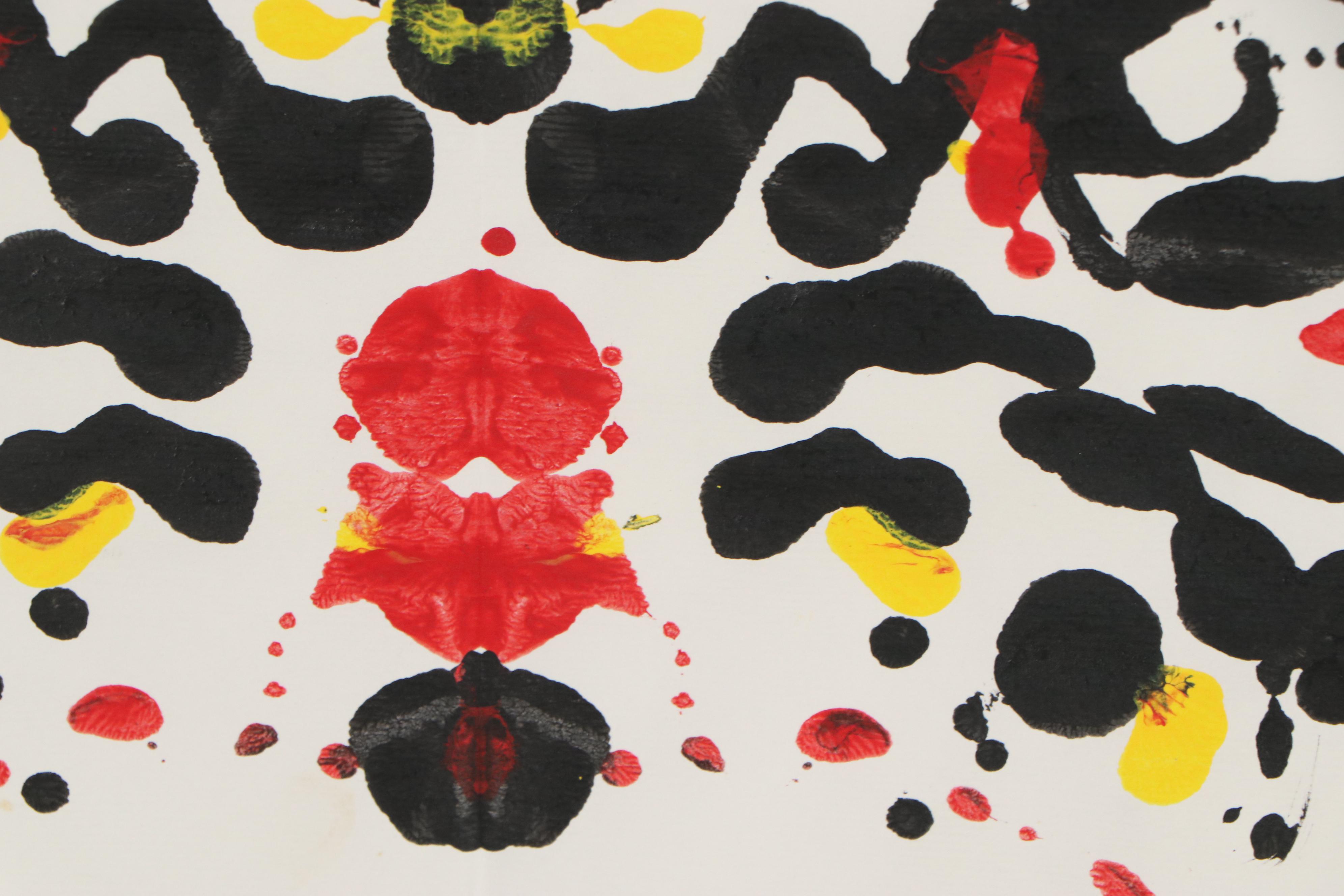 Bhakti Baxter Ink Portrait and Abstract Acrylic Painting