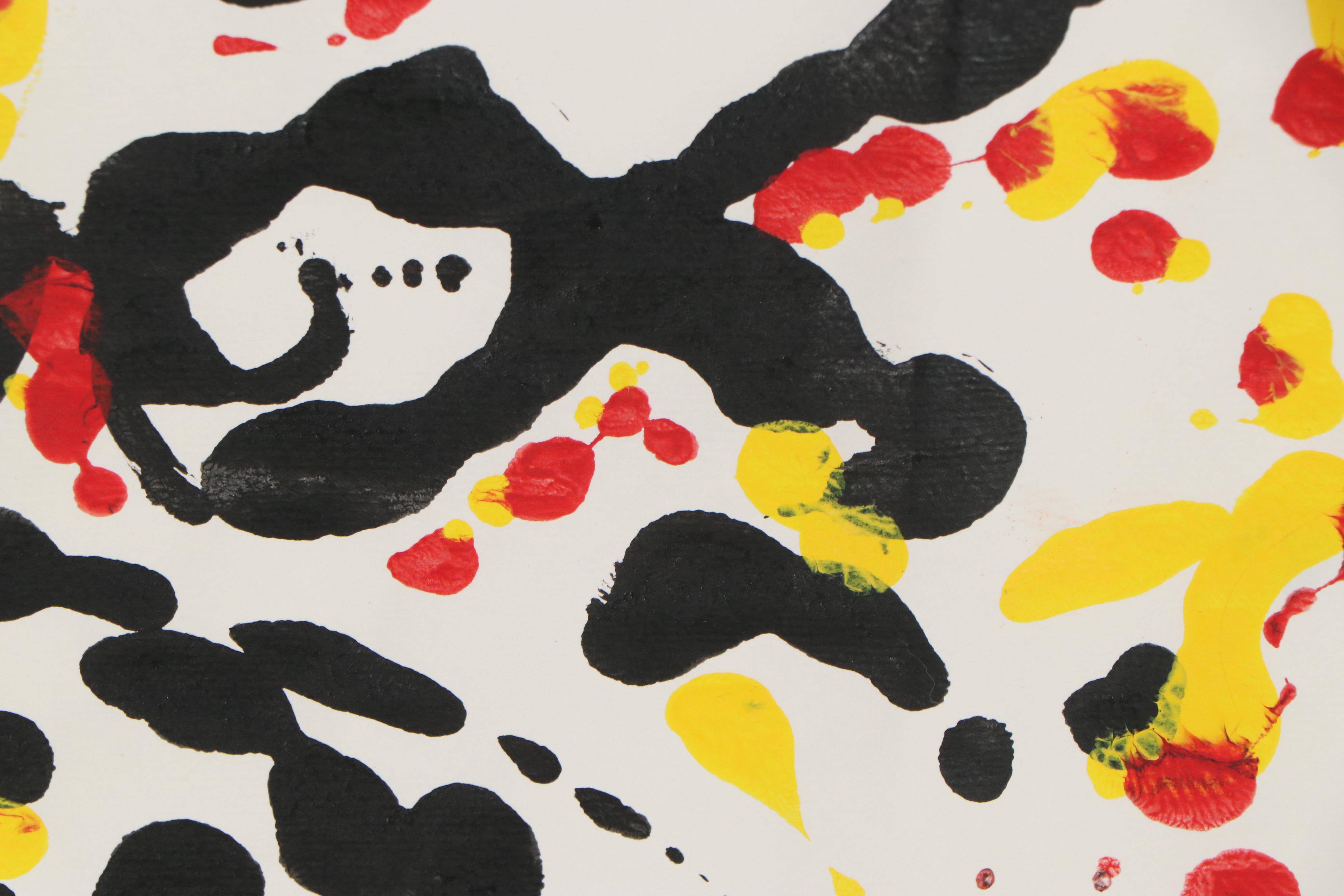 Bhakti Baxter Ink Portrait and Abstract Acrylic Painting