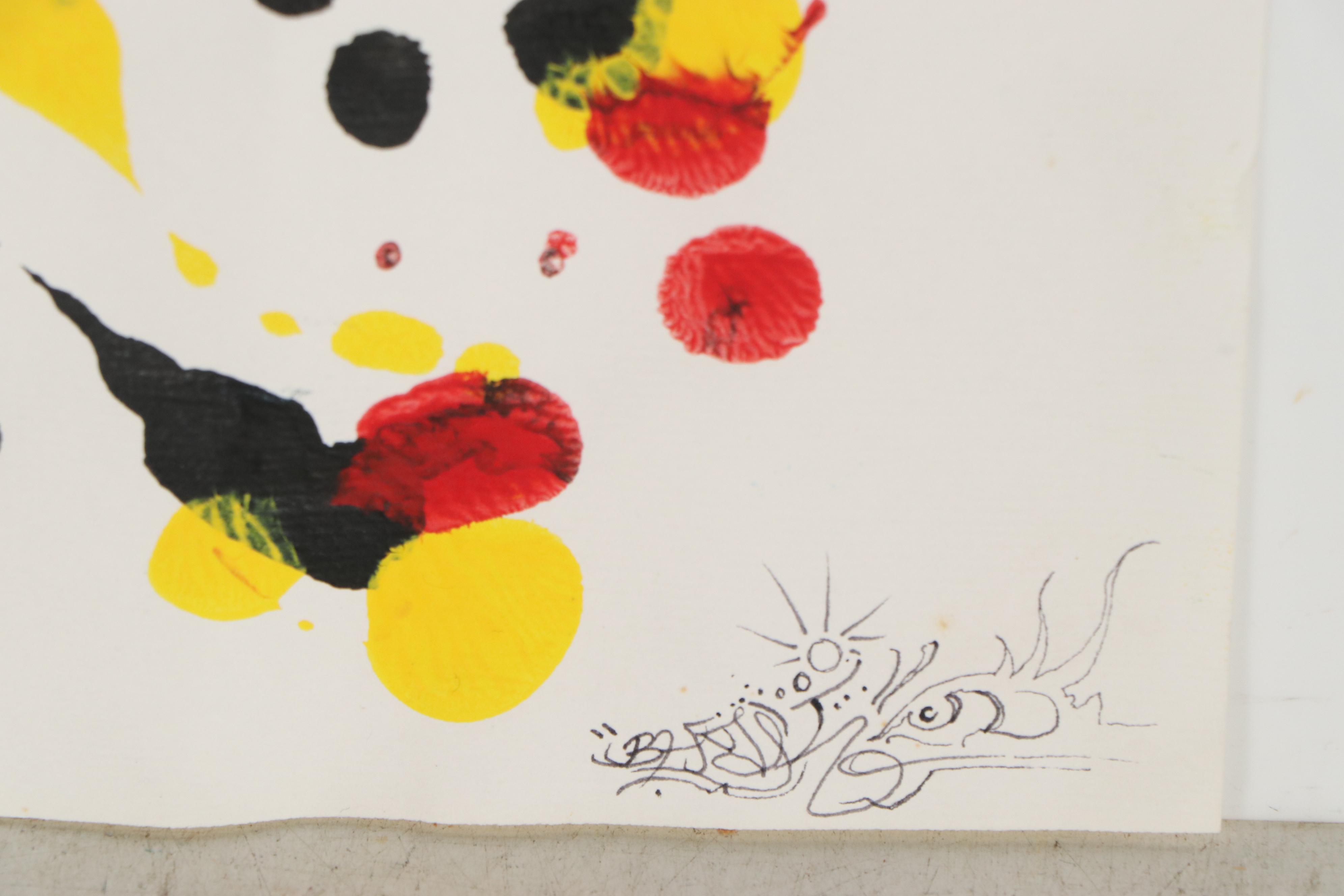 Bhakti Baxter Ink Portrait and Abstract Acrylic Painting