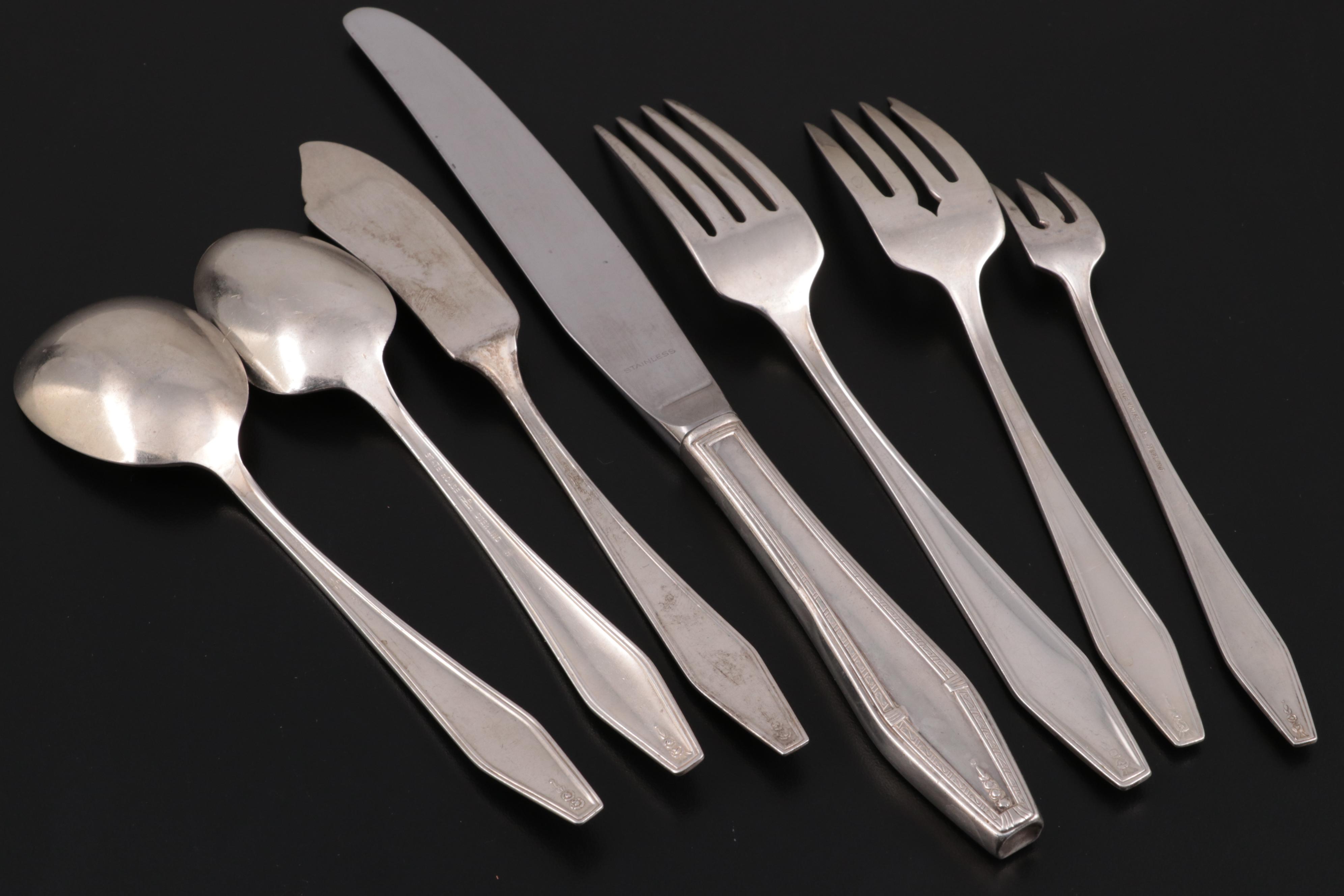 State House "Formality" Sterling Silver Flatware, Mid to Late 20th Century