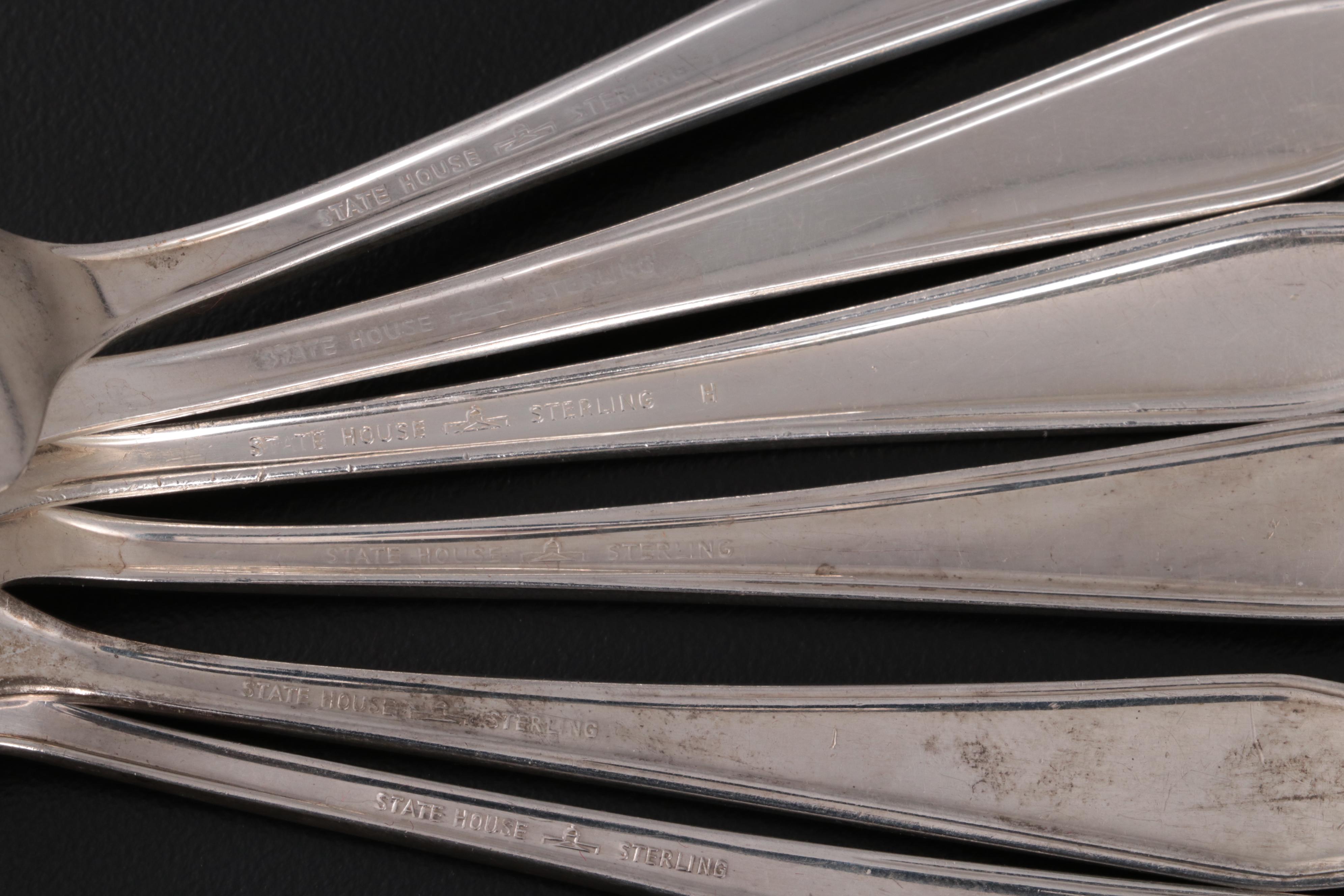 State House "Formality" Sterling Silver Flatware, Mid to Late 20th Century