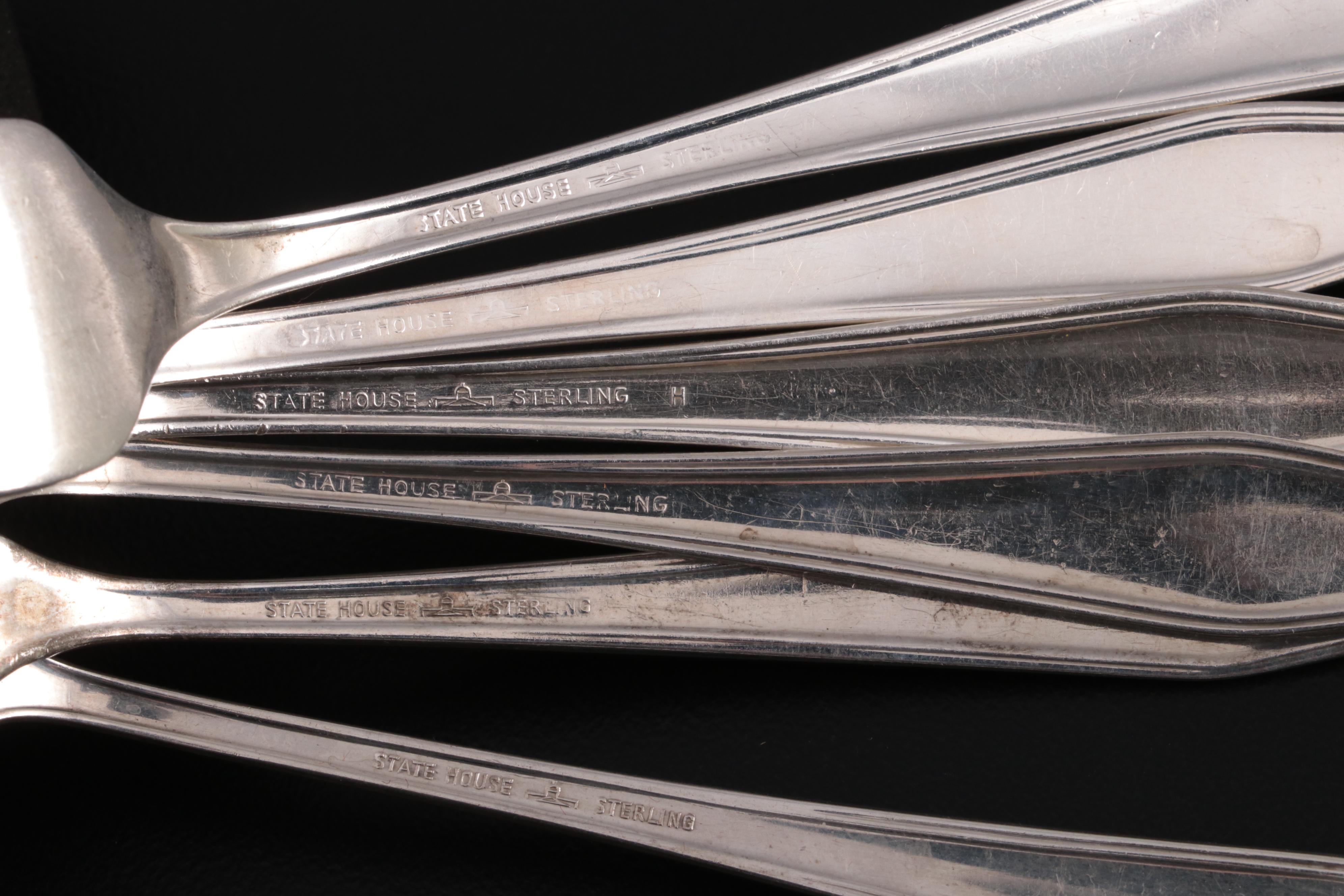 State House "Formality" Sterling Silver Flatware, Mid to Late 20th Century