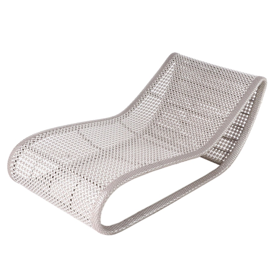 Frontgate Two-Tone Resin Wicker Patio Chaise Lounge