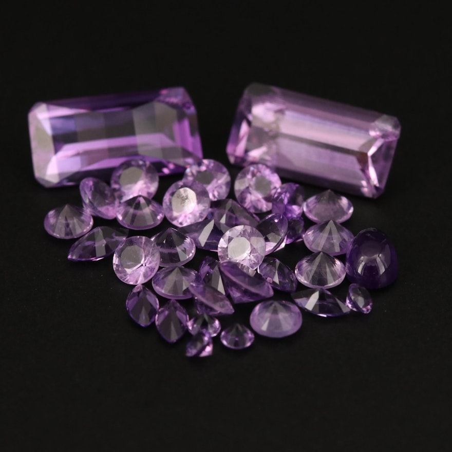 Loose 13.27 CTW Mixed Cut Amethyst