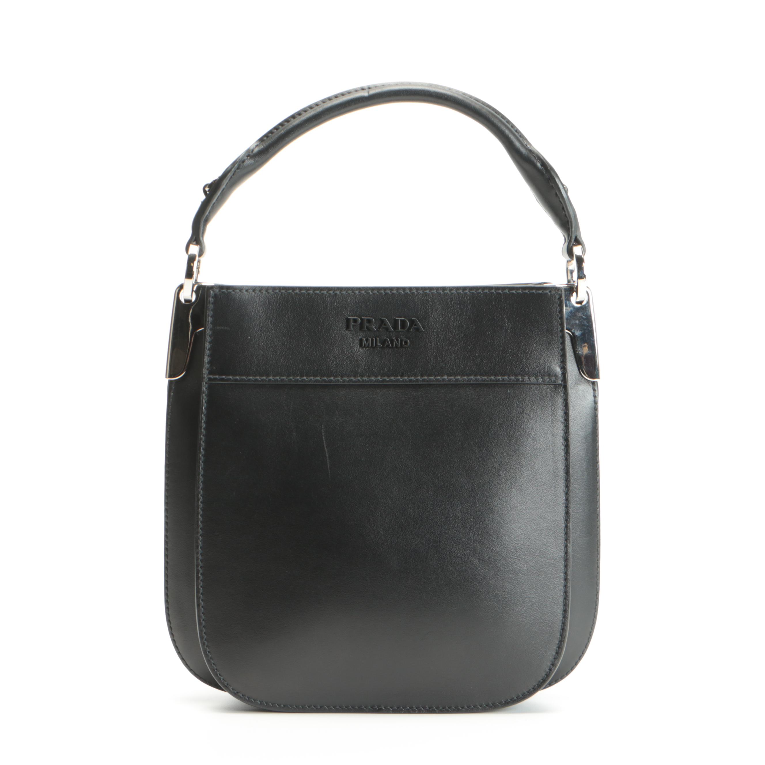 Prada Margit Small Bag in Black Calfskin Leather
