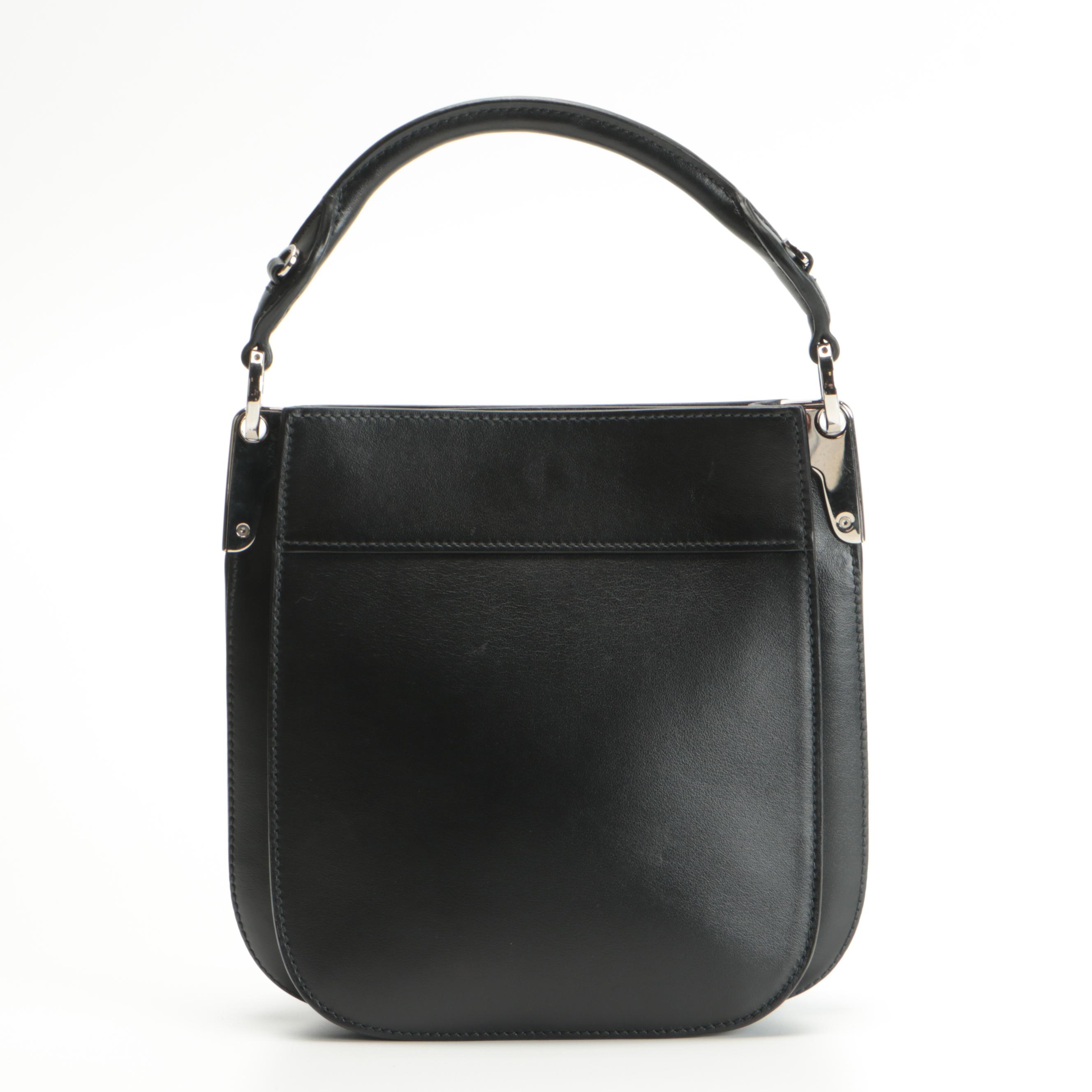 Prada Margit Small Bag in Black Calfskin Leather